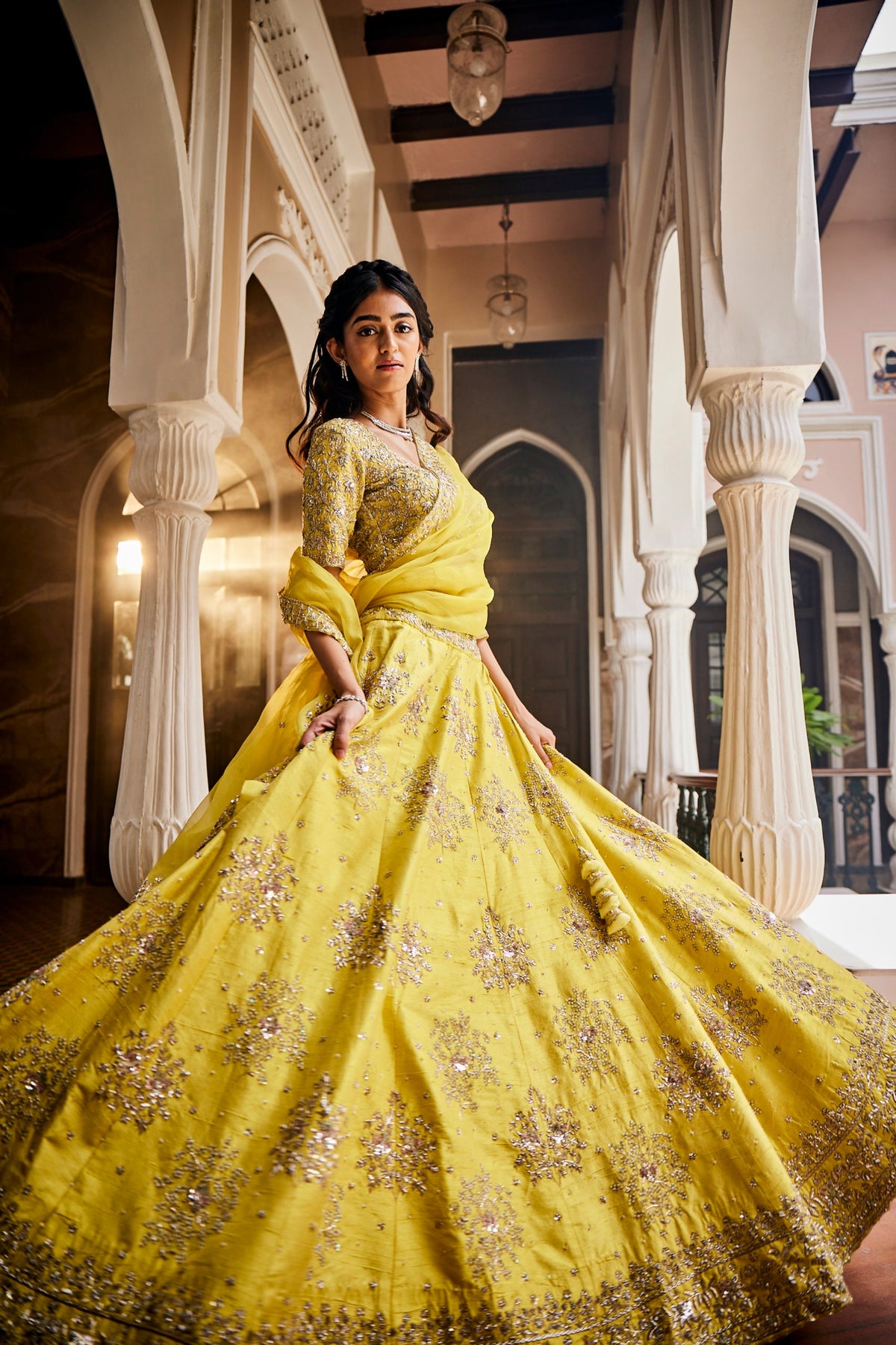 Lemon Yellow Lehenga Set