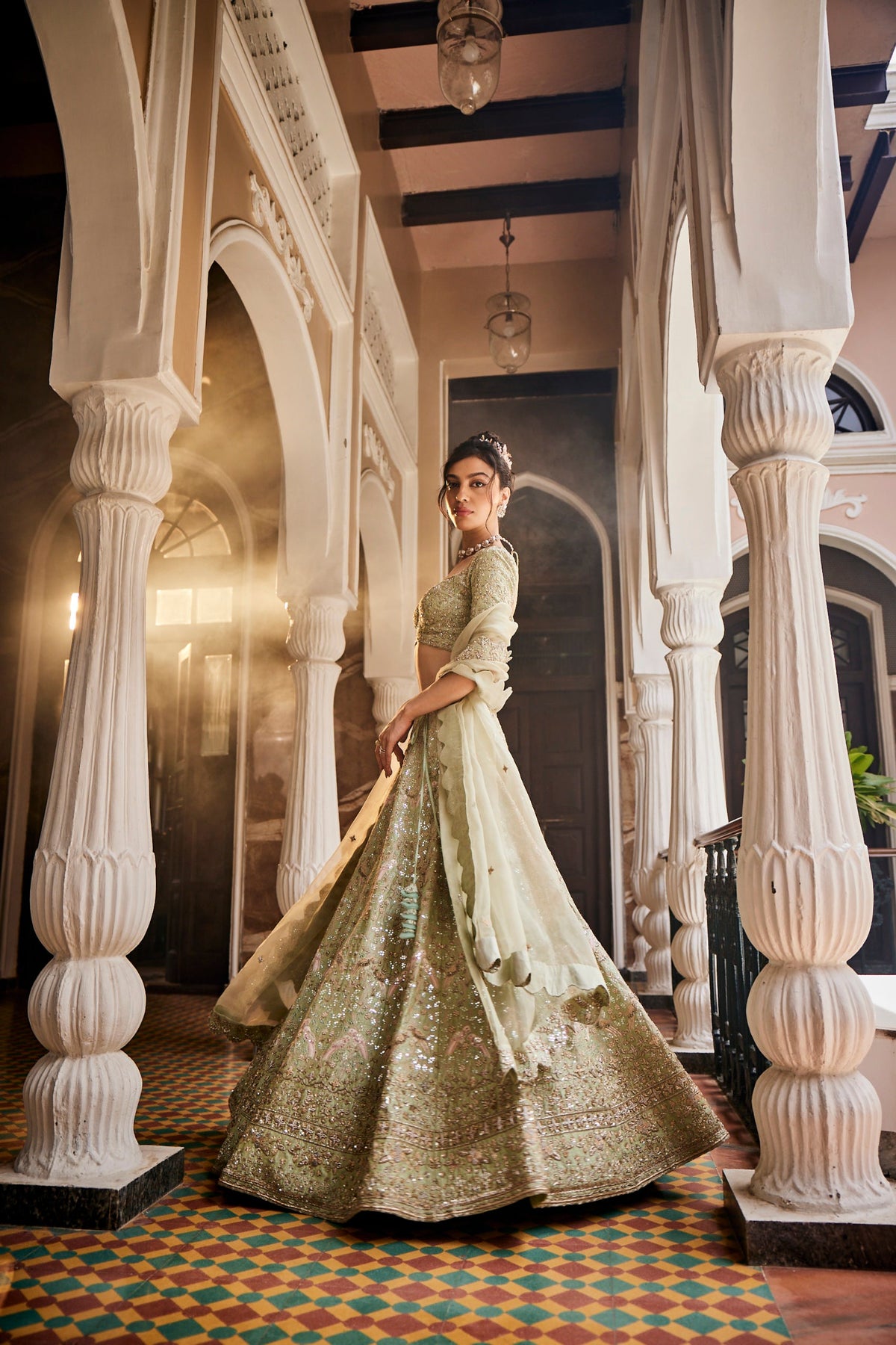 Sage Green Lehenga Set