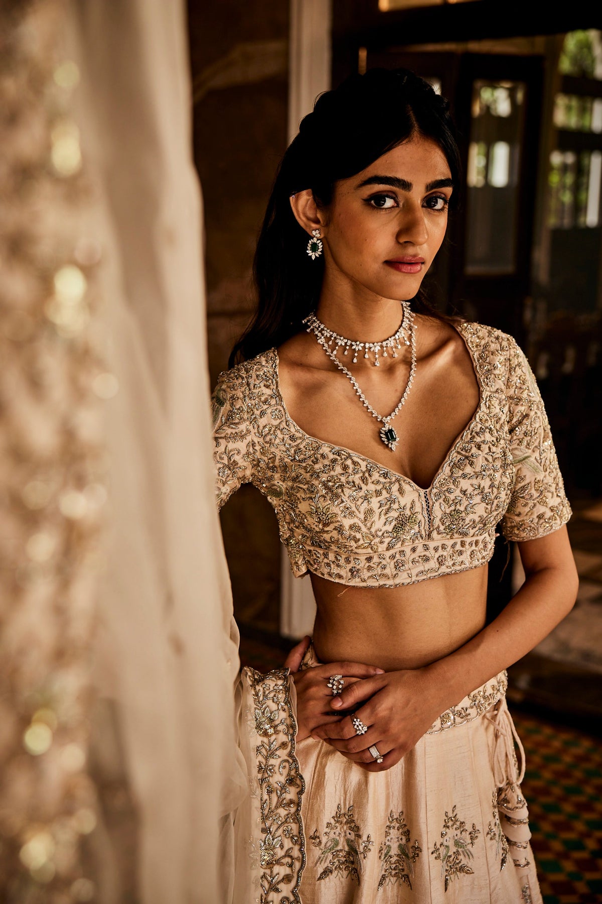 Persephone Ivory Lehenga Set