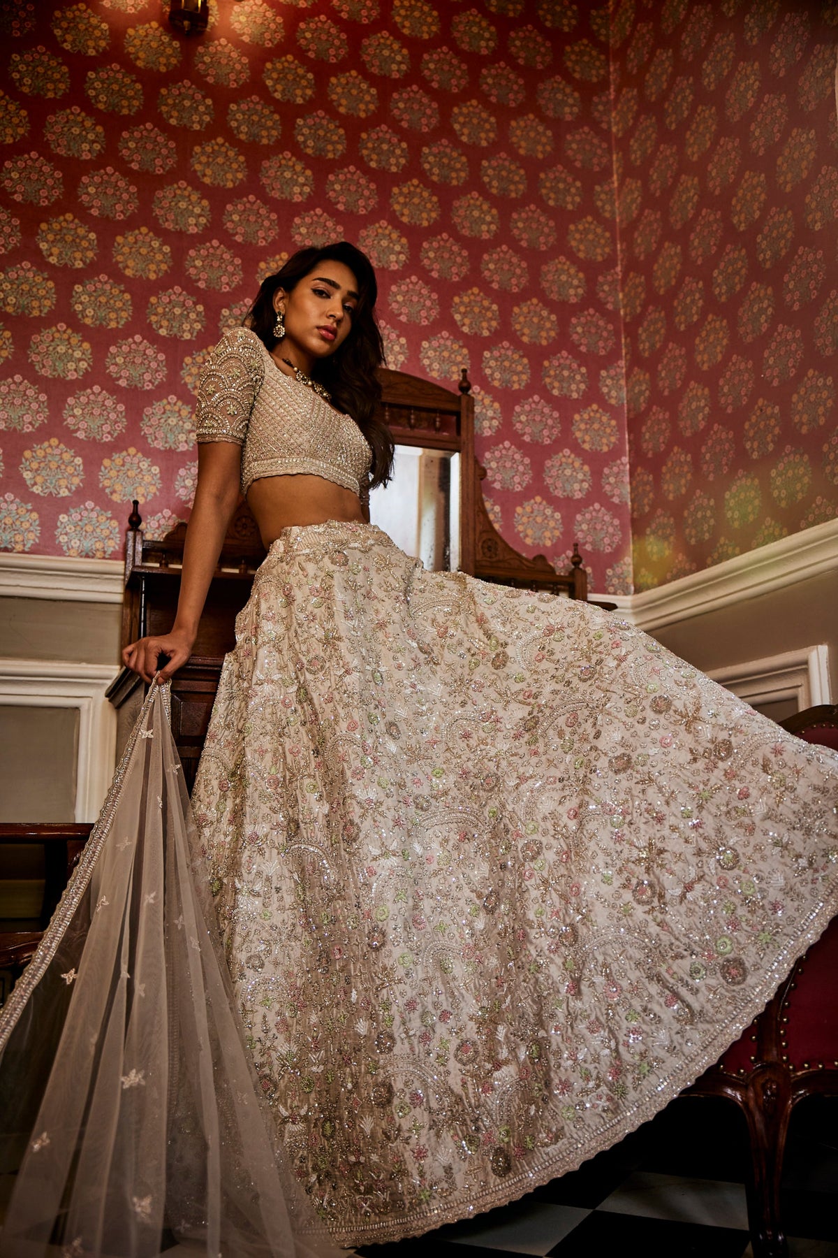 Whisper Grey Lehenga Set
