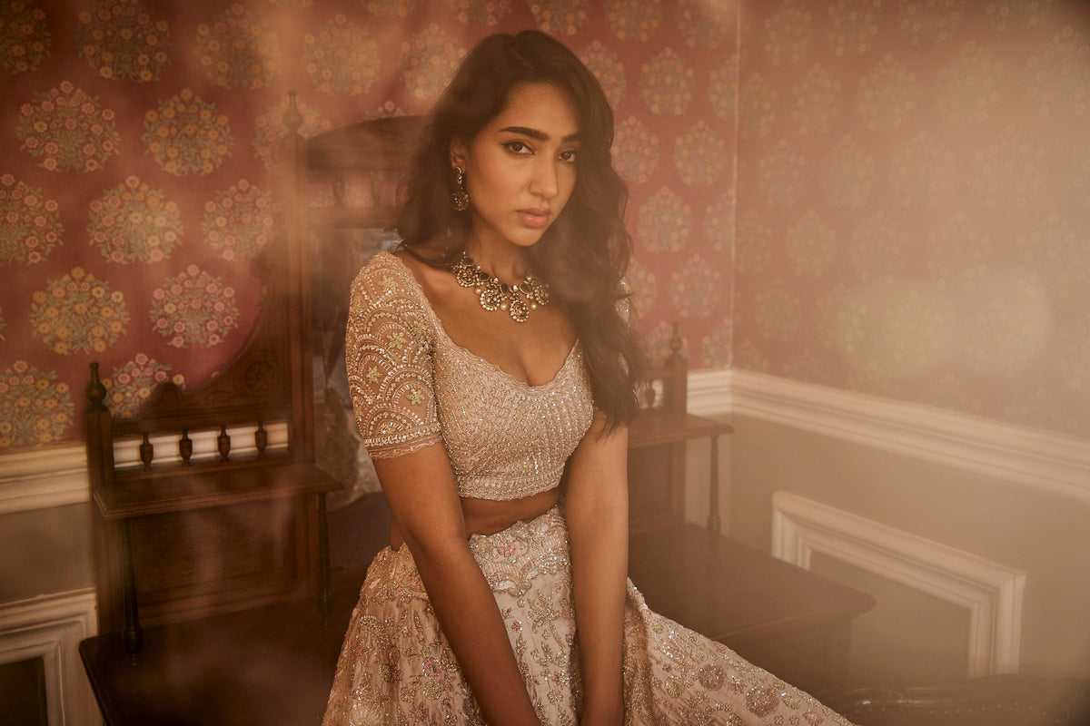 Whisper Grey Lehenga Set