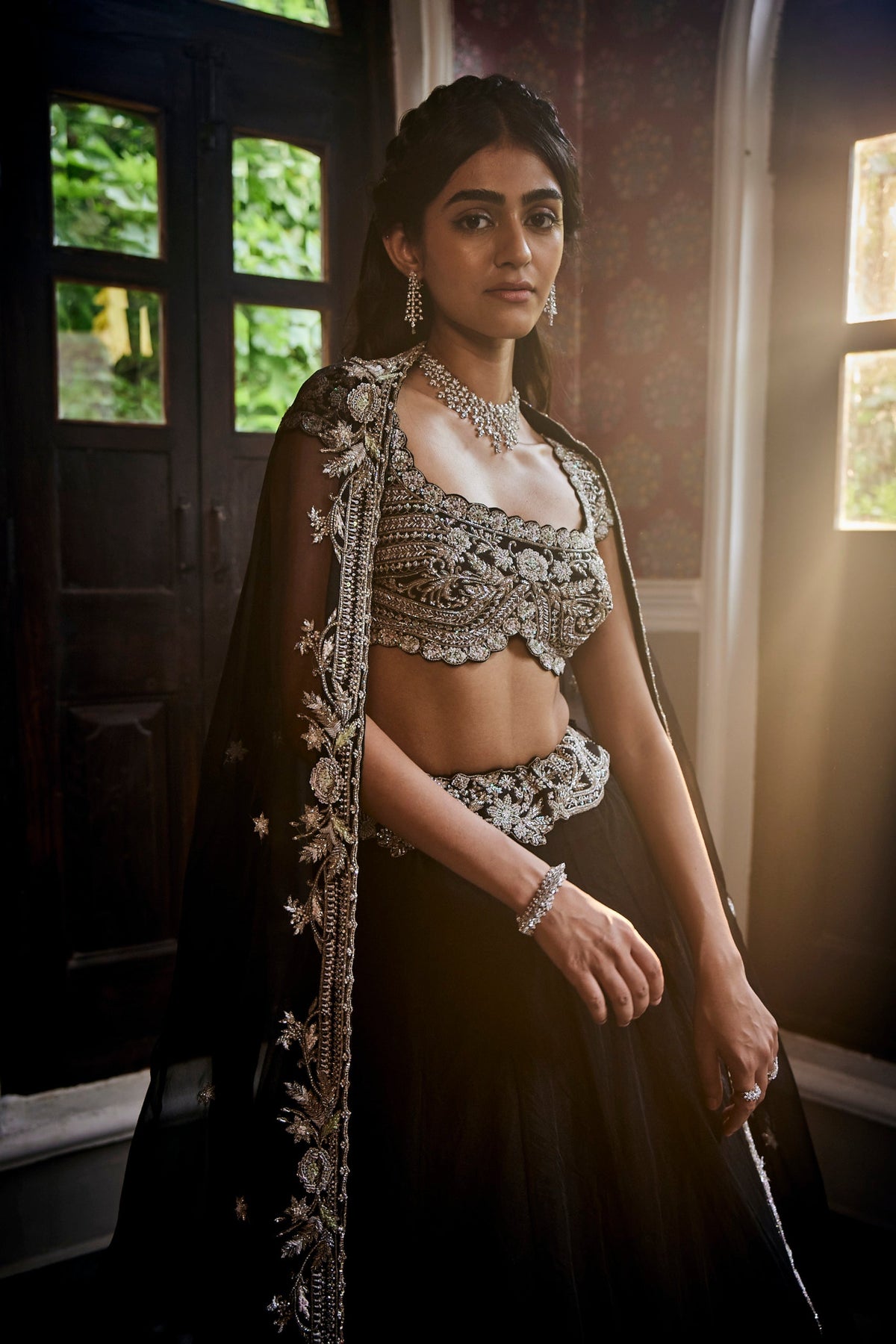 Mid-night Black Lehenga Set