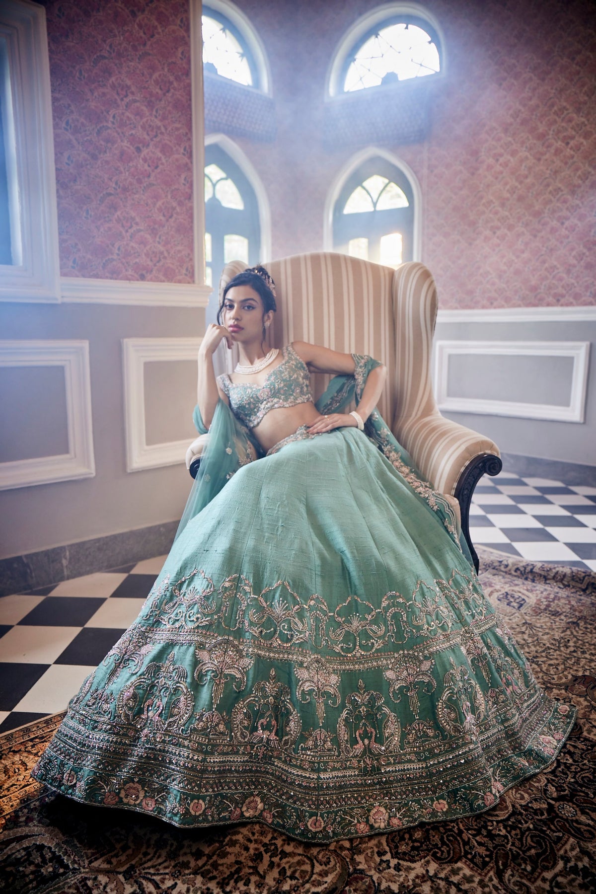 Pistachio Green Lehenga Set