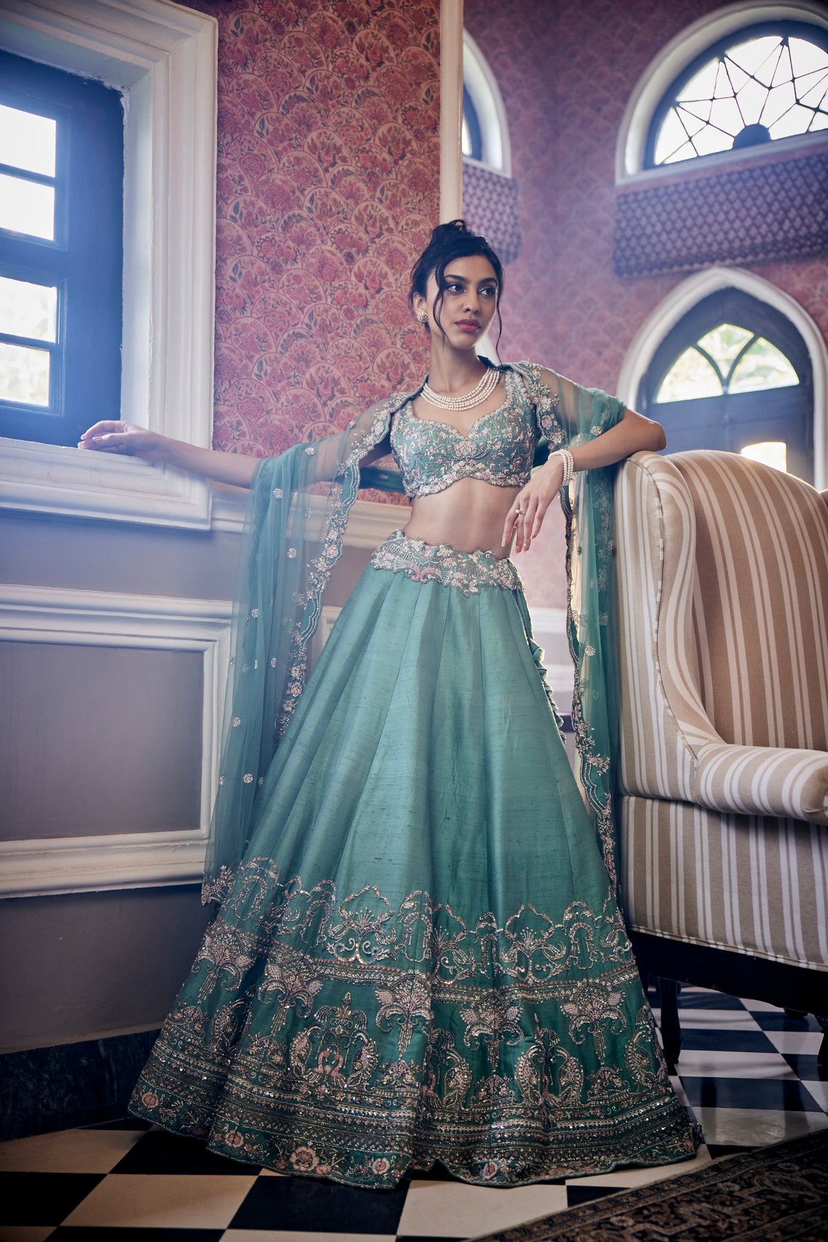 Pistachio Green Lehenga Set