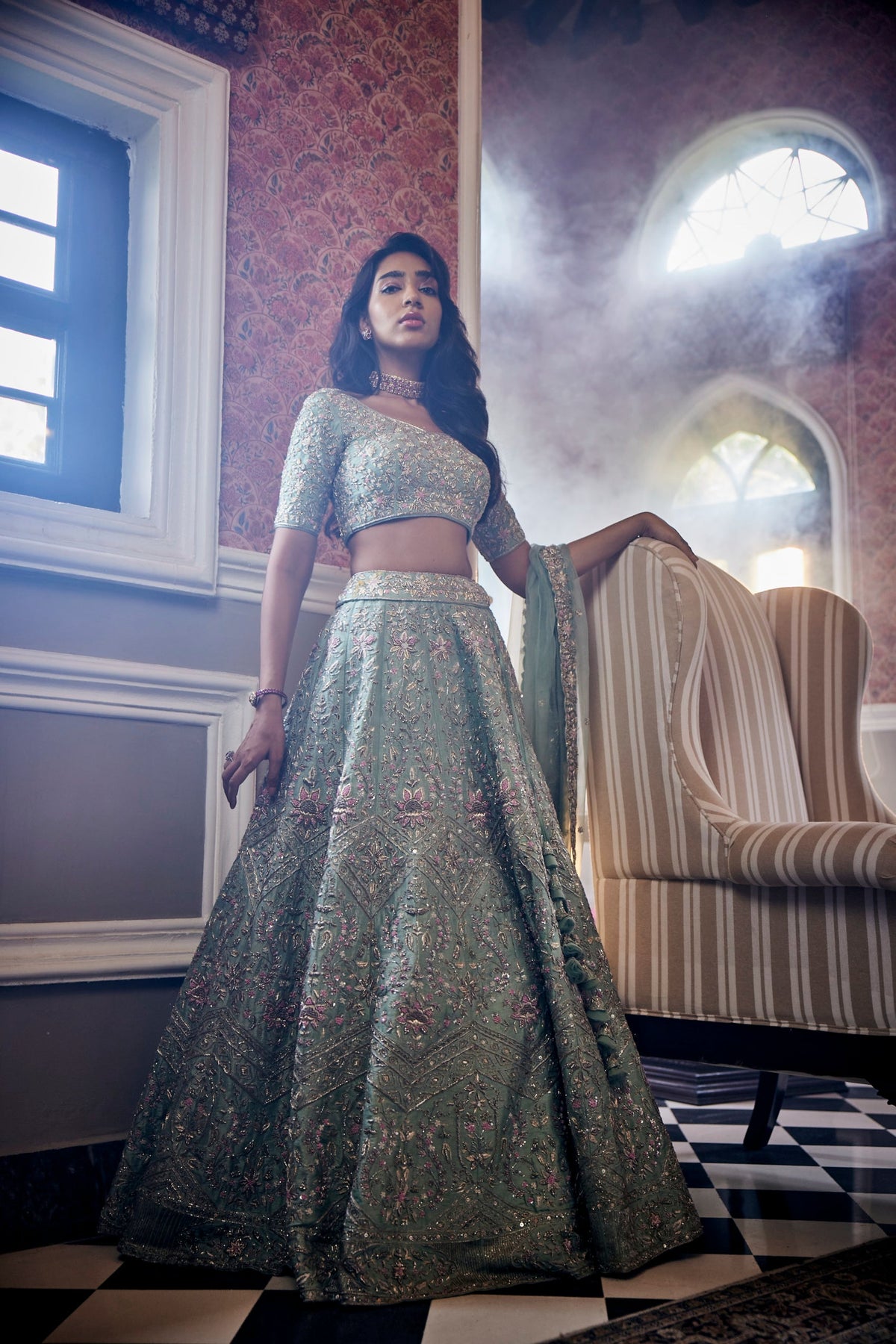 Mint Green Lehenga Set