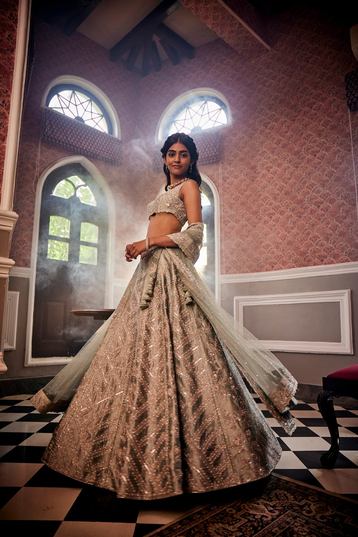Sage Green Lehenga Set