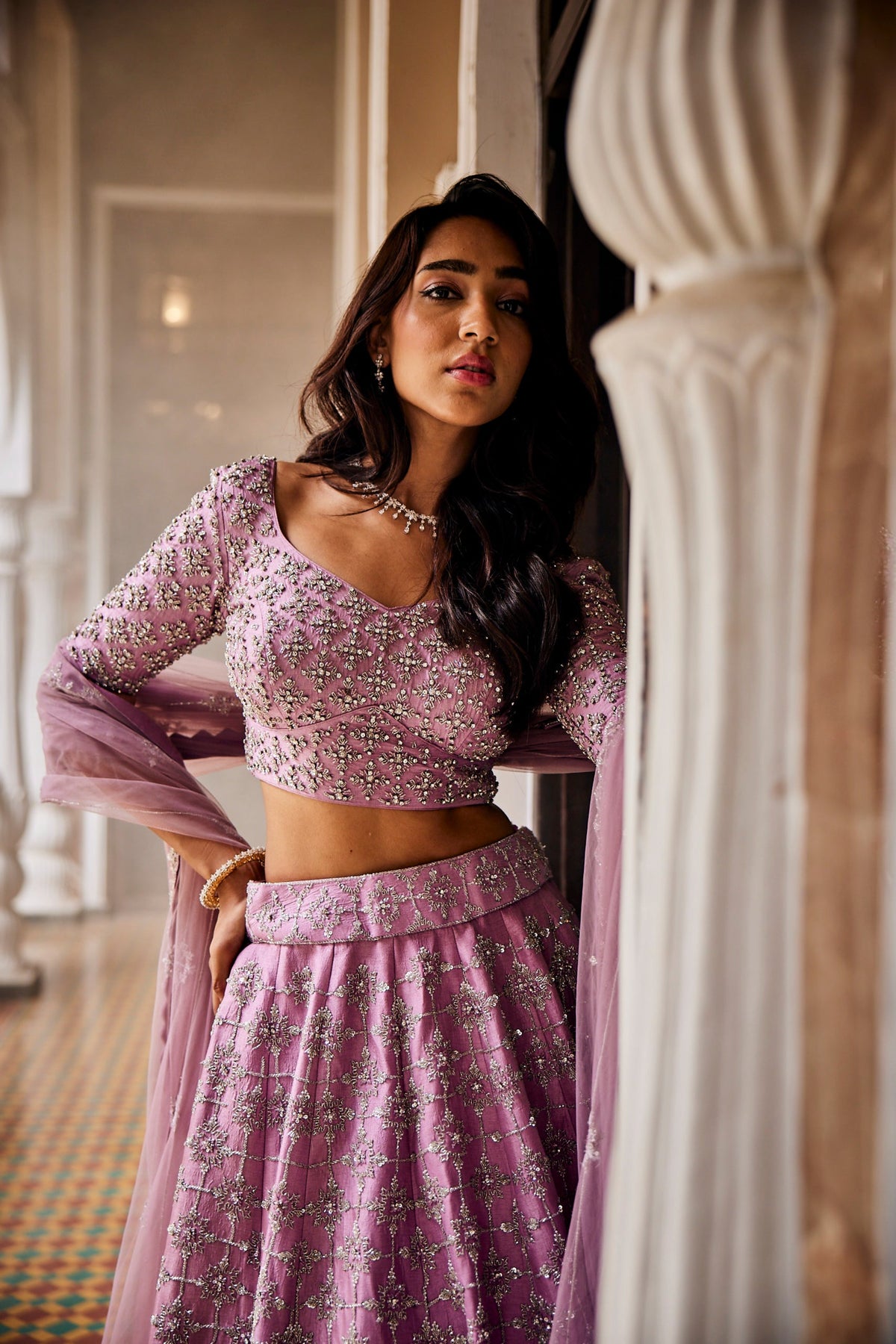 Lavender Lehenga Set