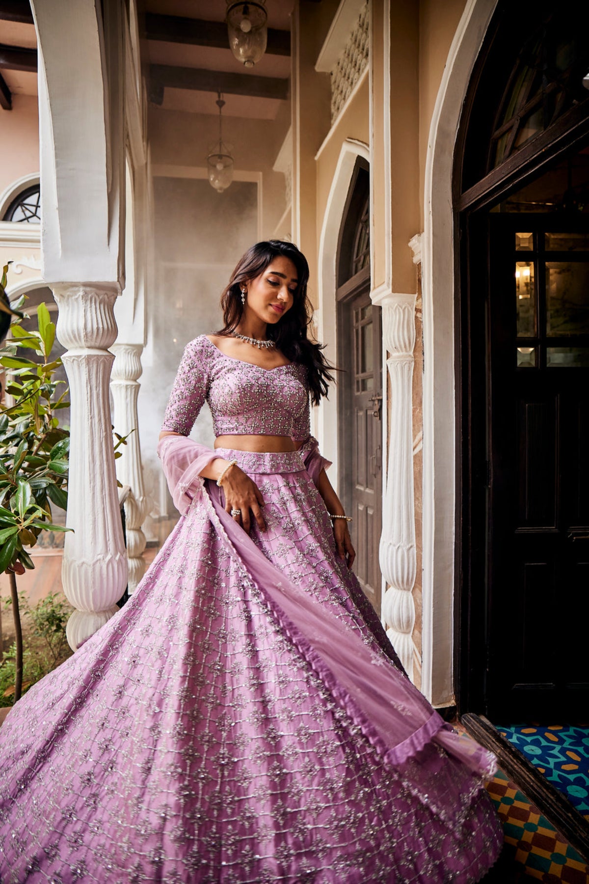 Lavender Lehenga Set