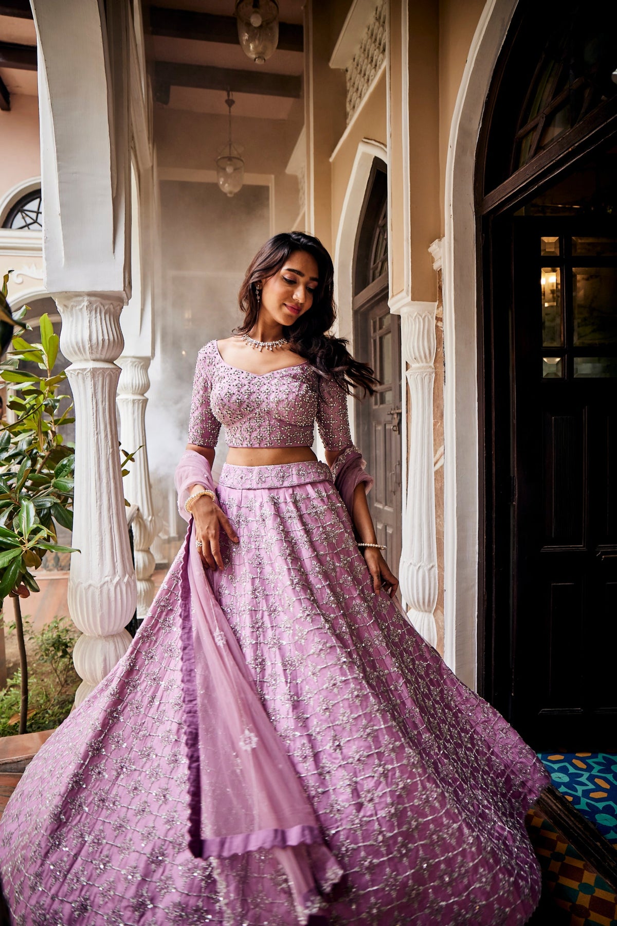 Lavender Lehenga Set