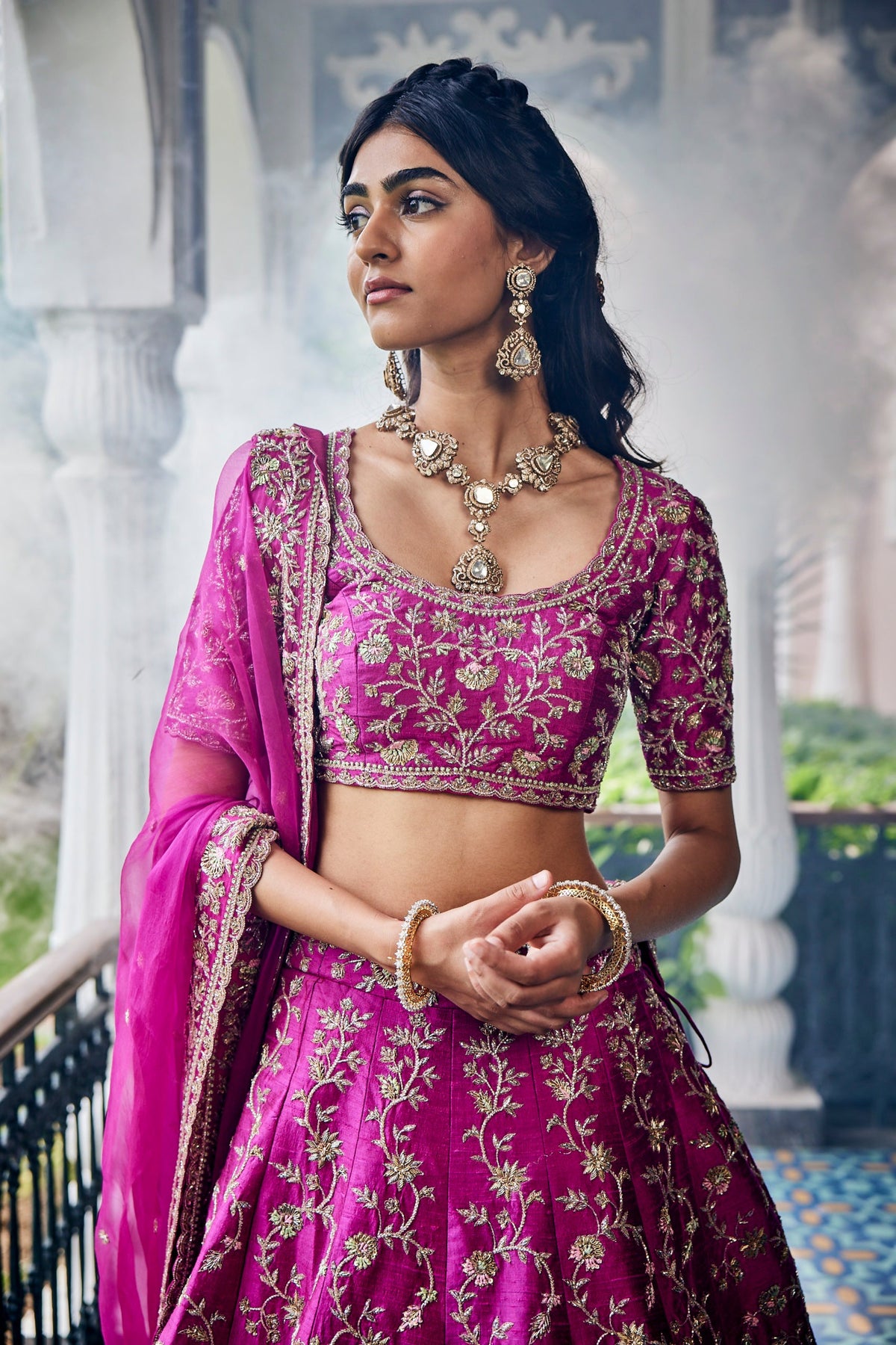 Magenta Lehenga Set