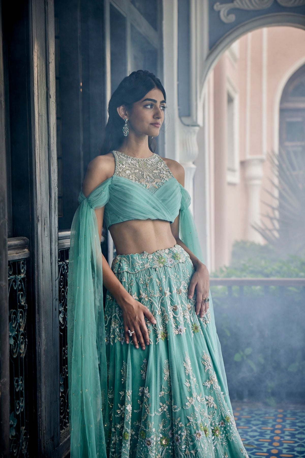 Turquoise Lehenga Set