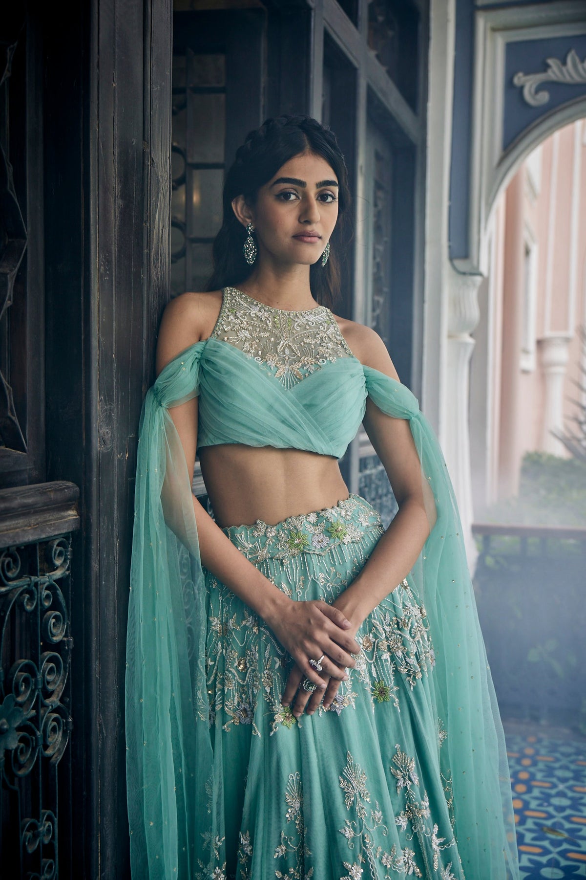 Turquoise Lehenga Set