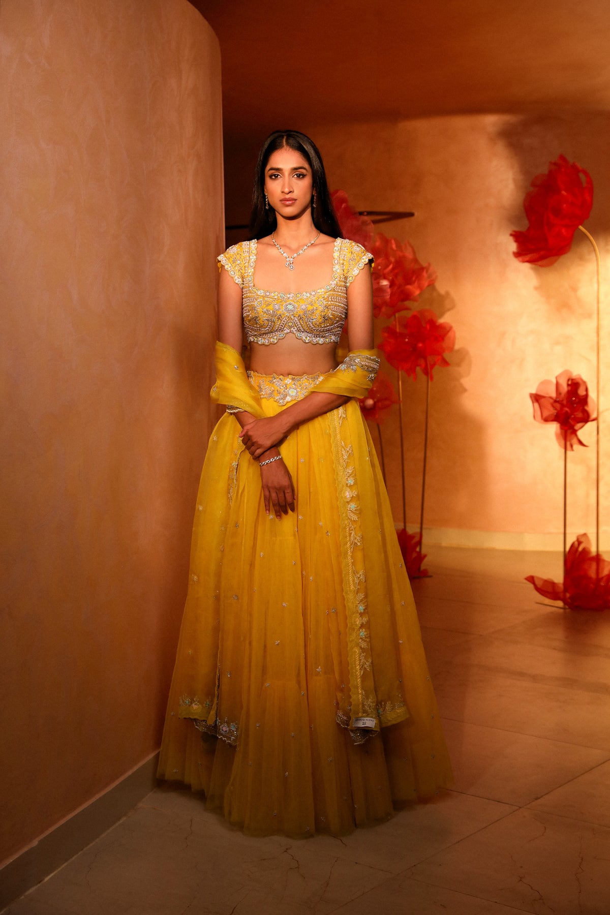 Exquisite yellow lehenga set