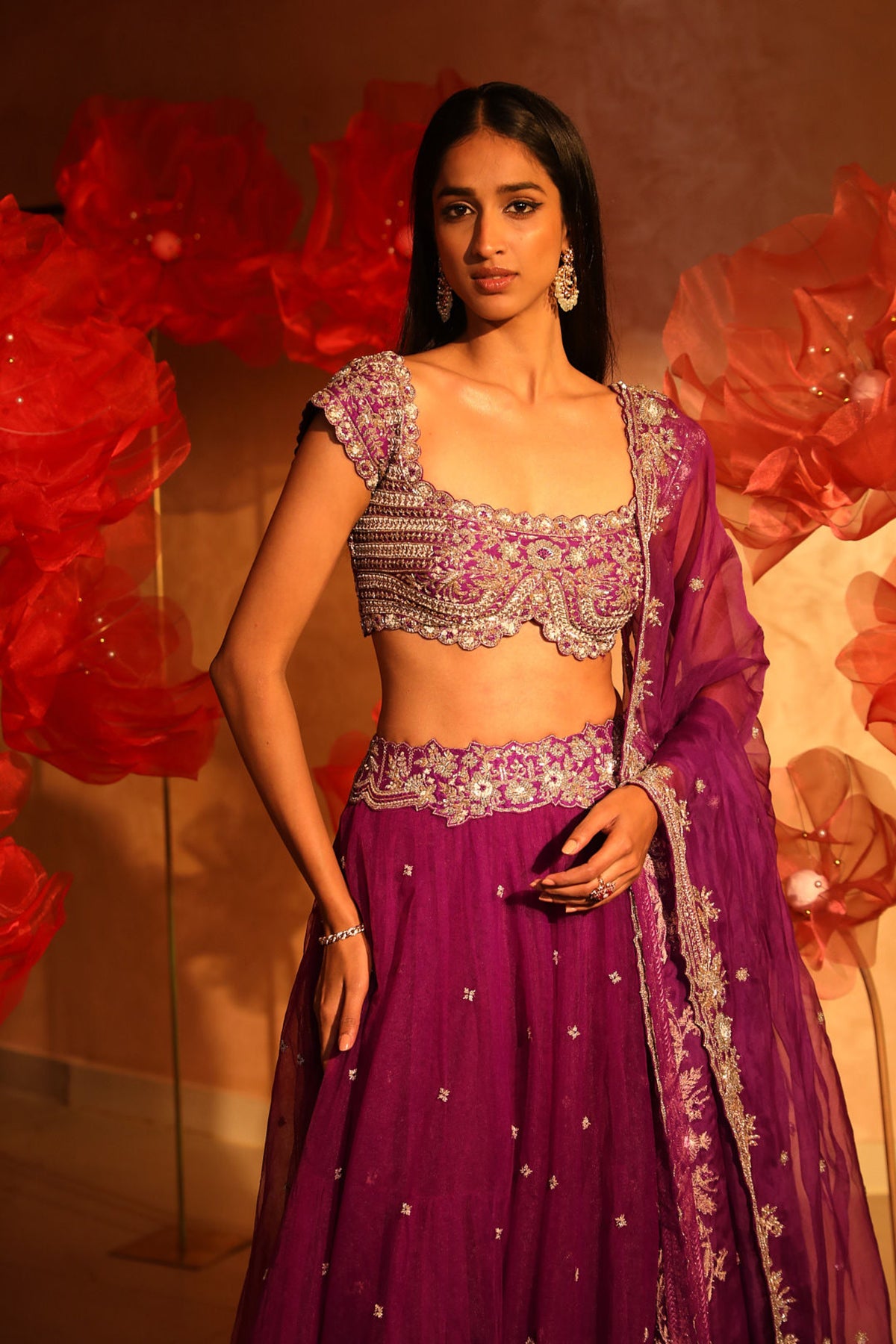 Mighty purple lehenga set