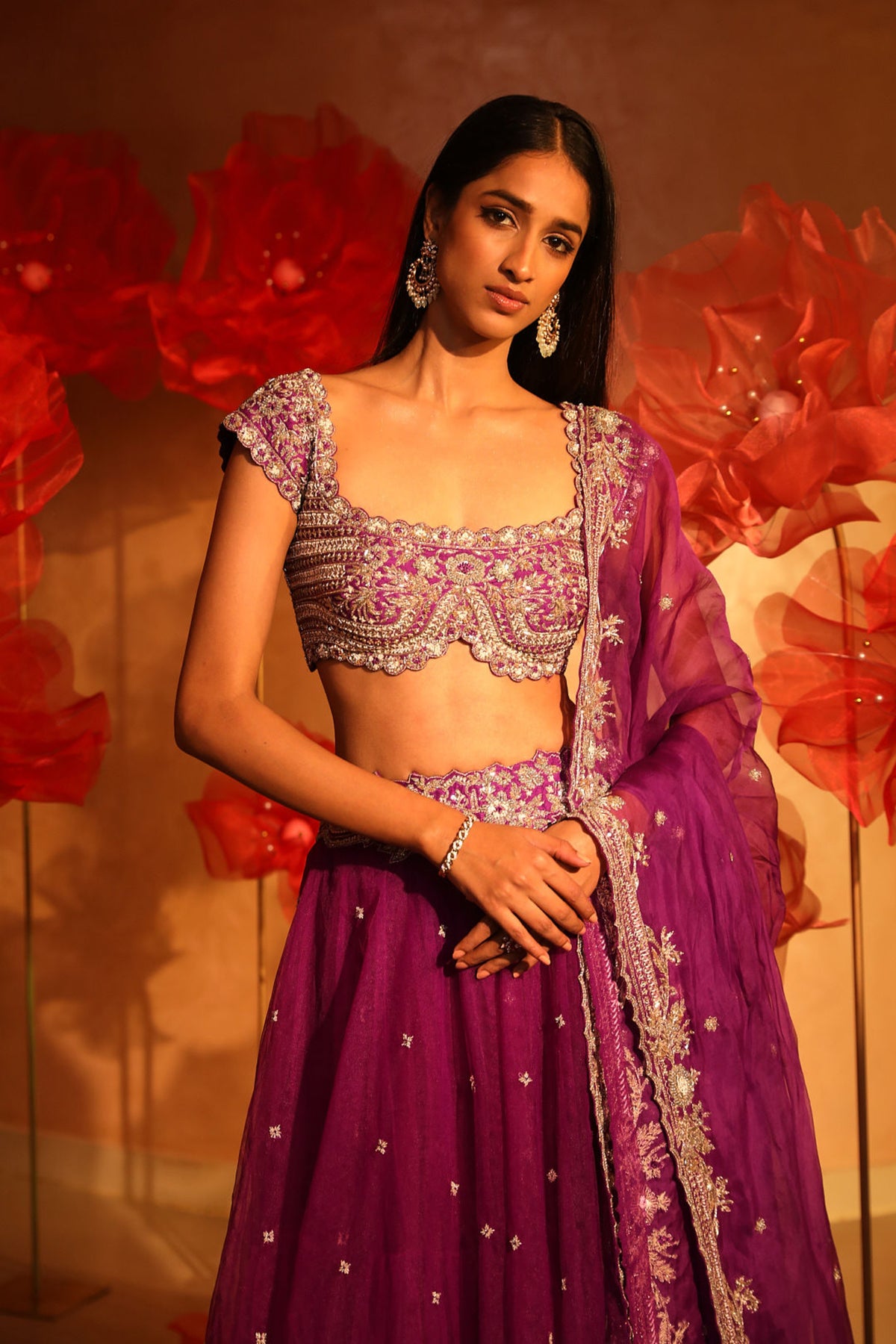 Mighty purple lehenga set