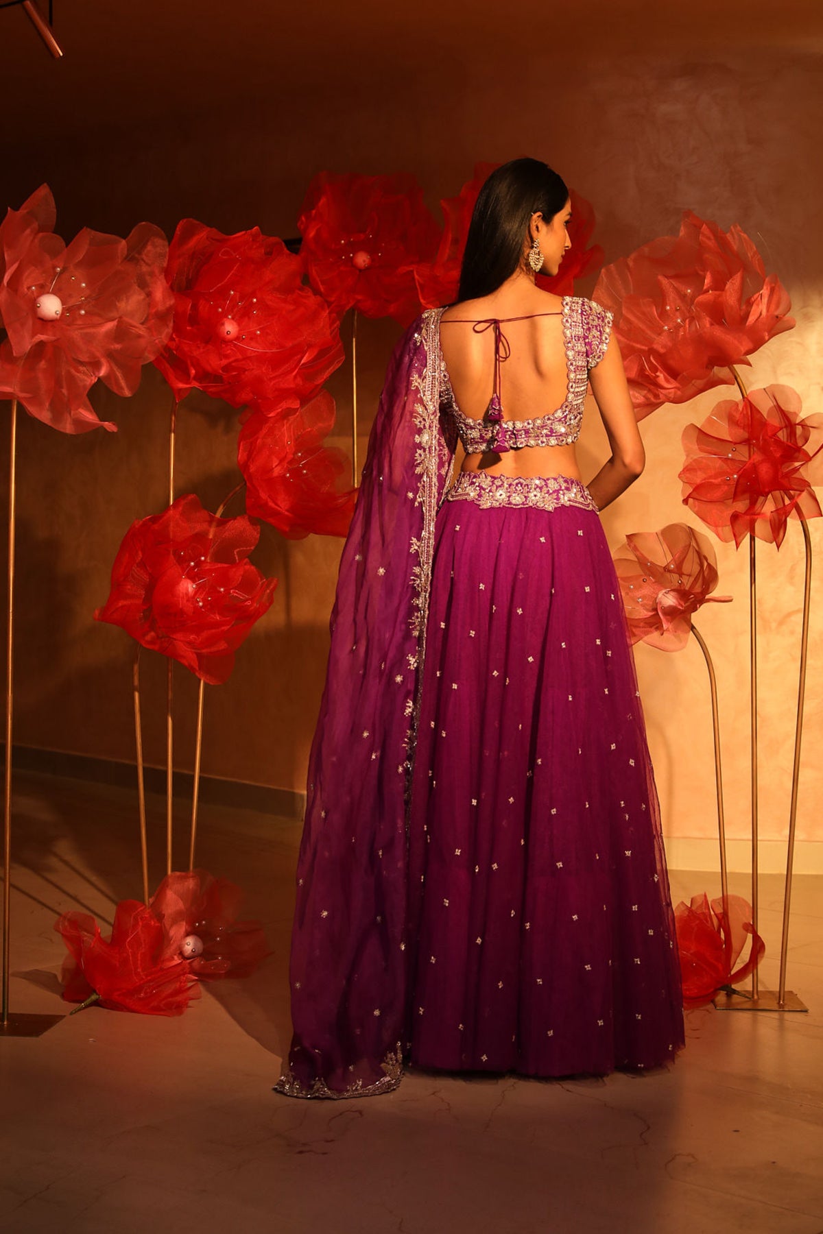 Mighty purple lehenga set