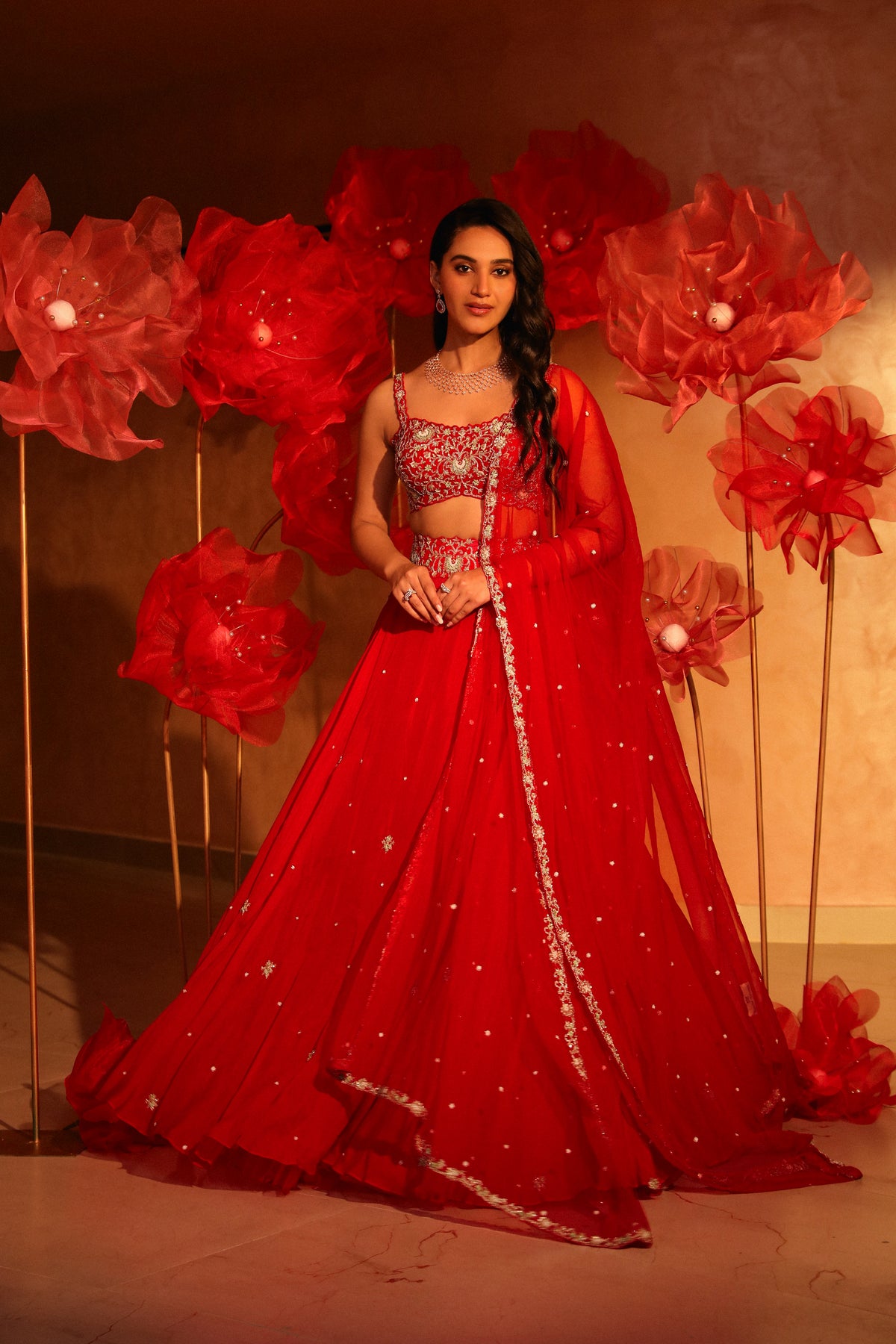 Regal red lehenga set