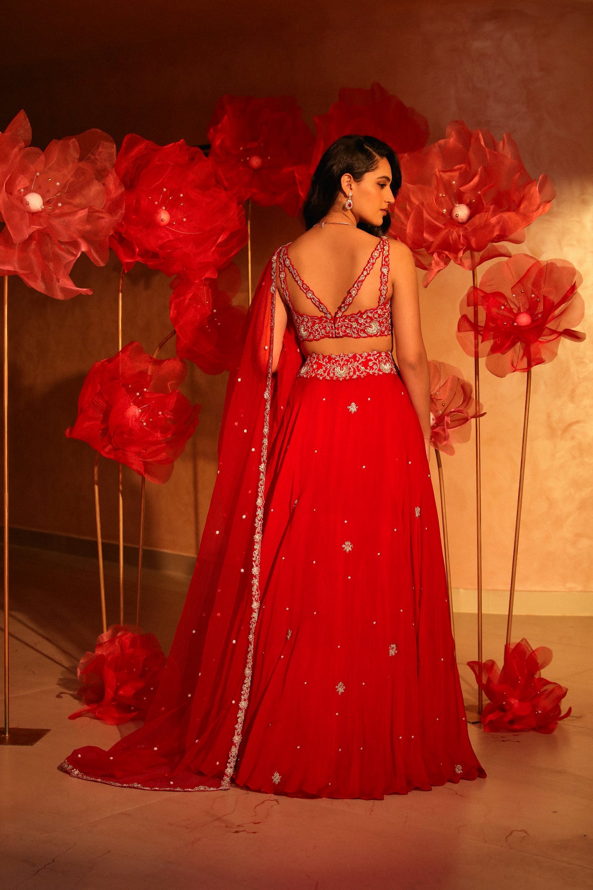 Regal red lehenga set