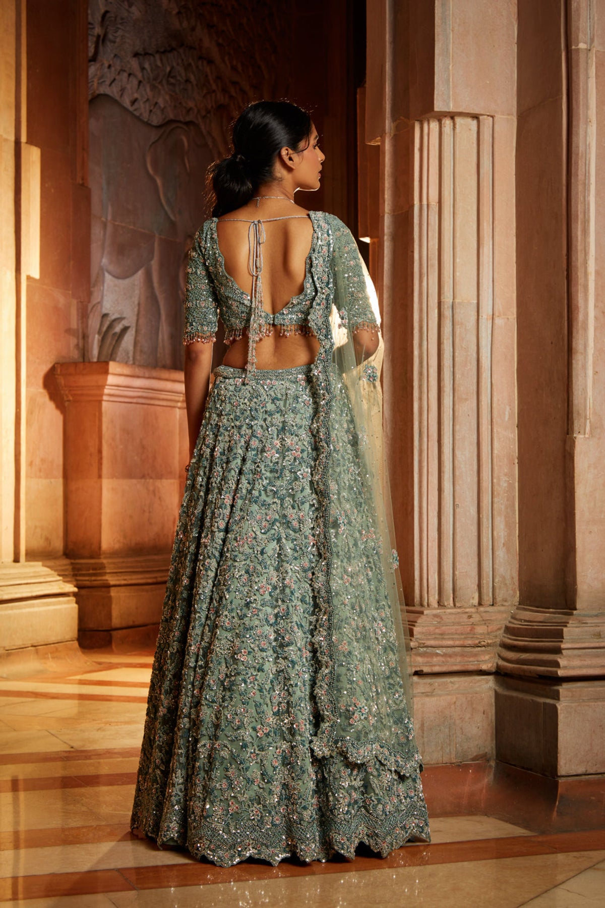 Sage Green Lehenga Choli Set