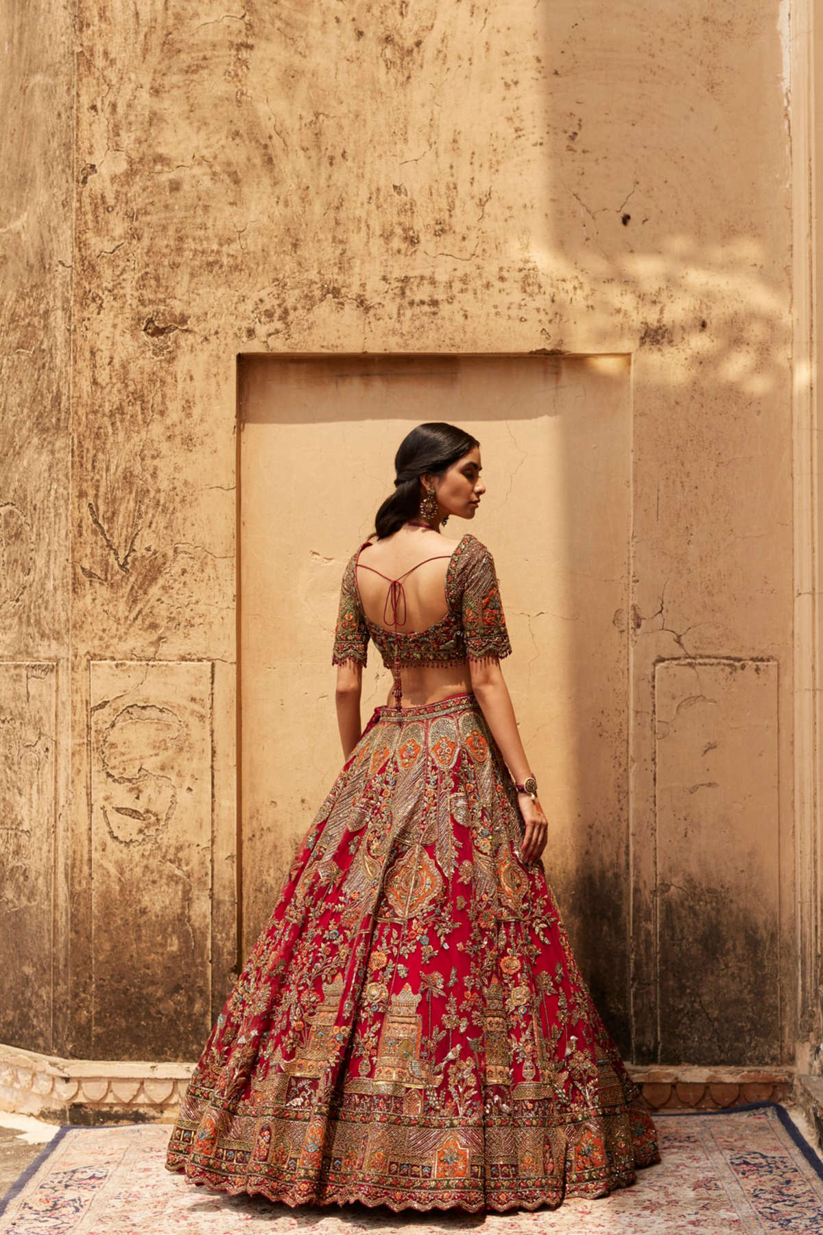 Scarlet Lehenga set