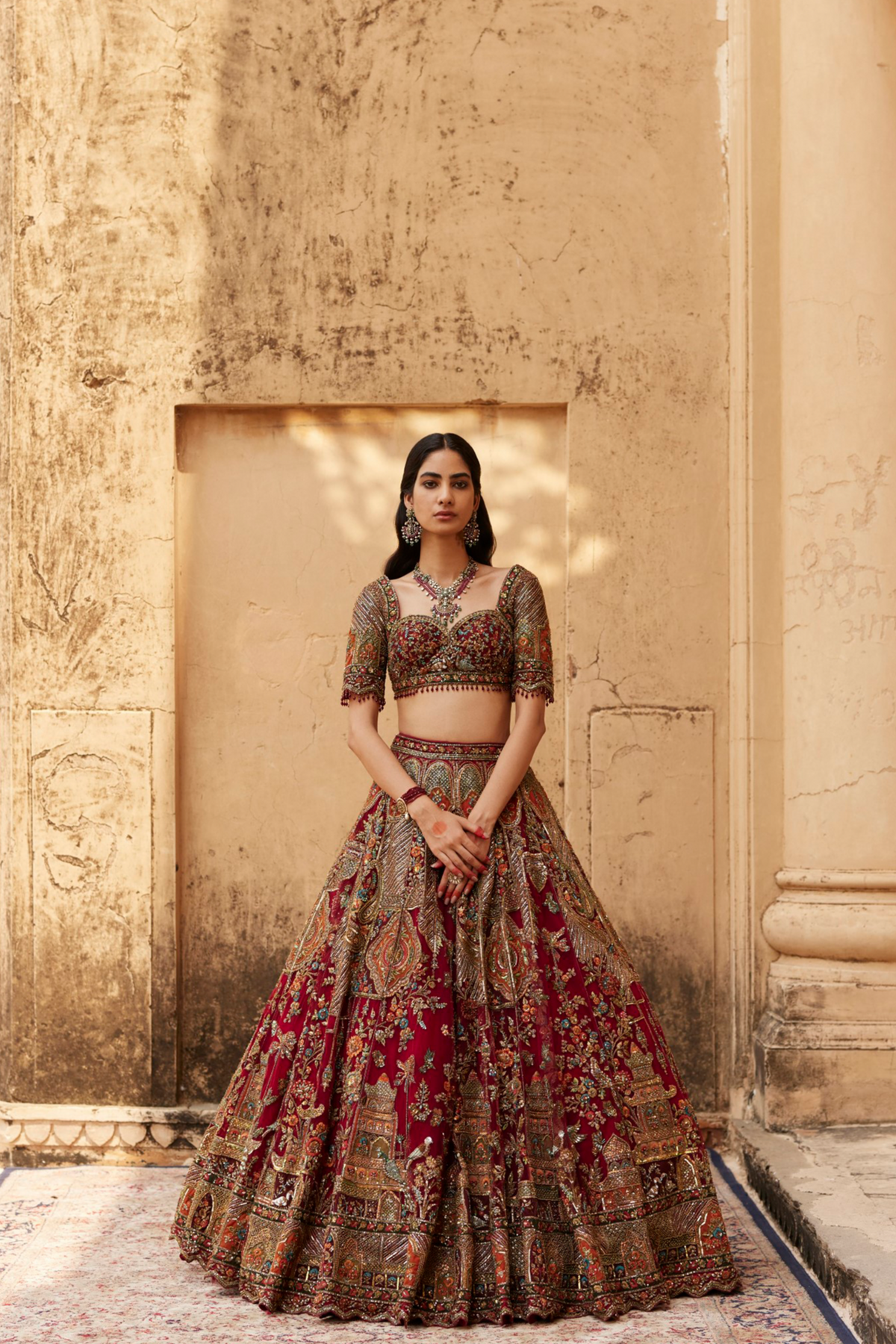 Scarlet Lehenga set