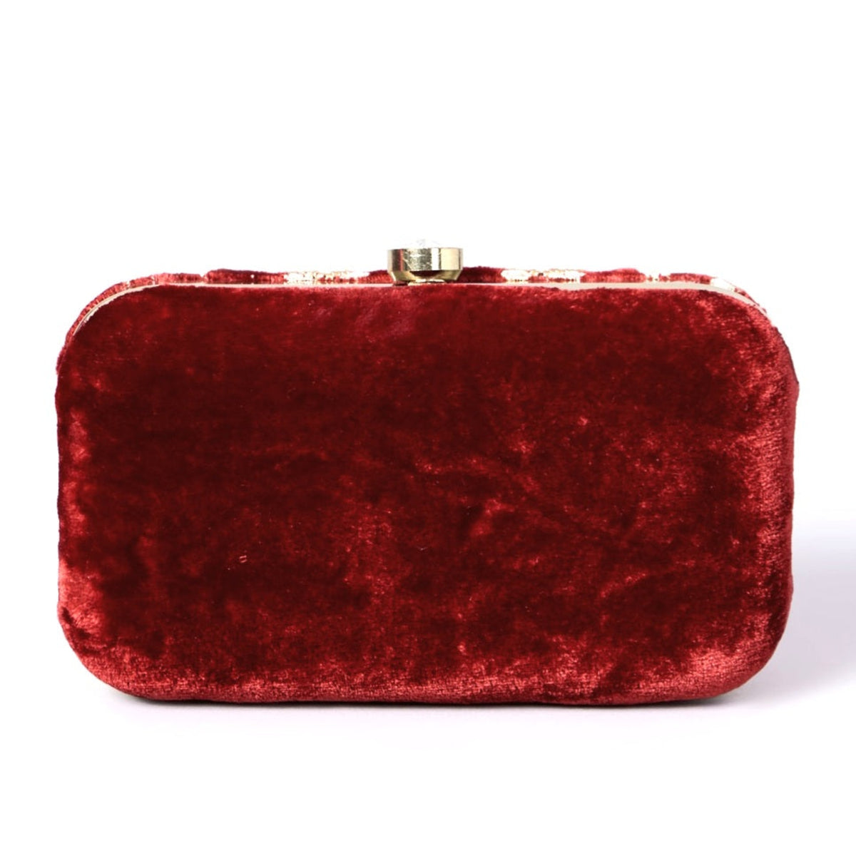 Maroon eternal velvet clutch