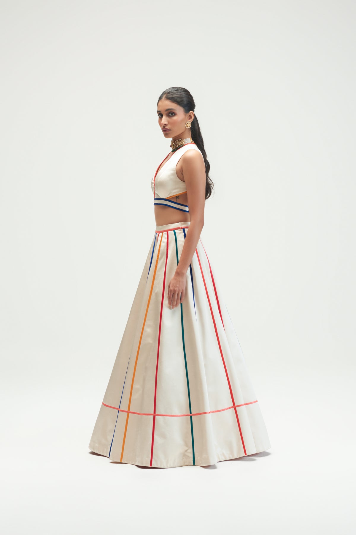 Mc Stripe Lehenga Set