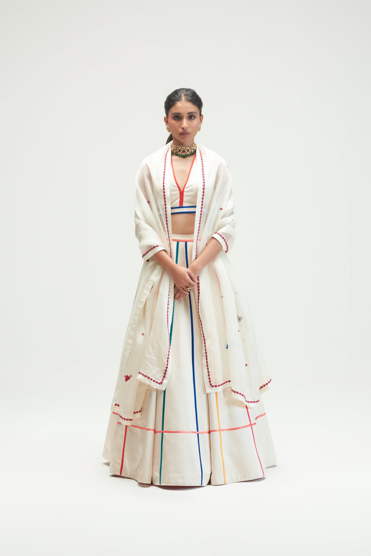 Mc Stripe Lehenga Set