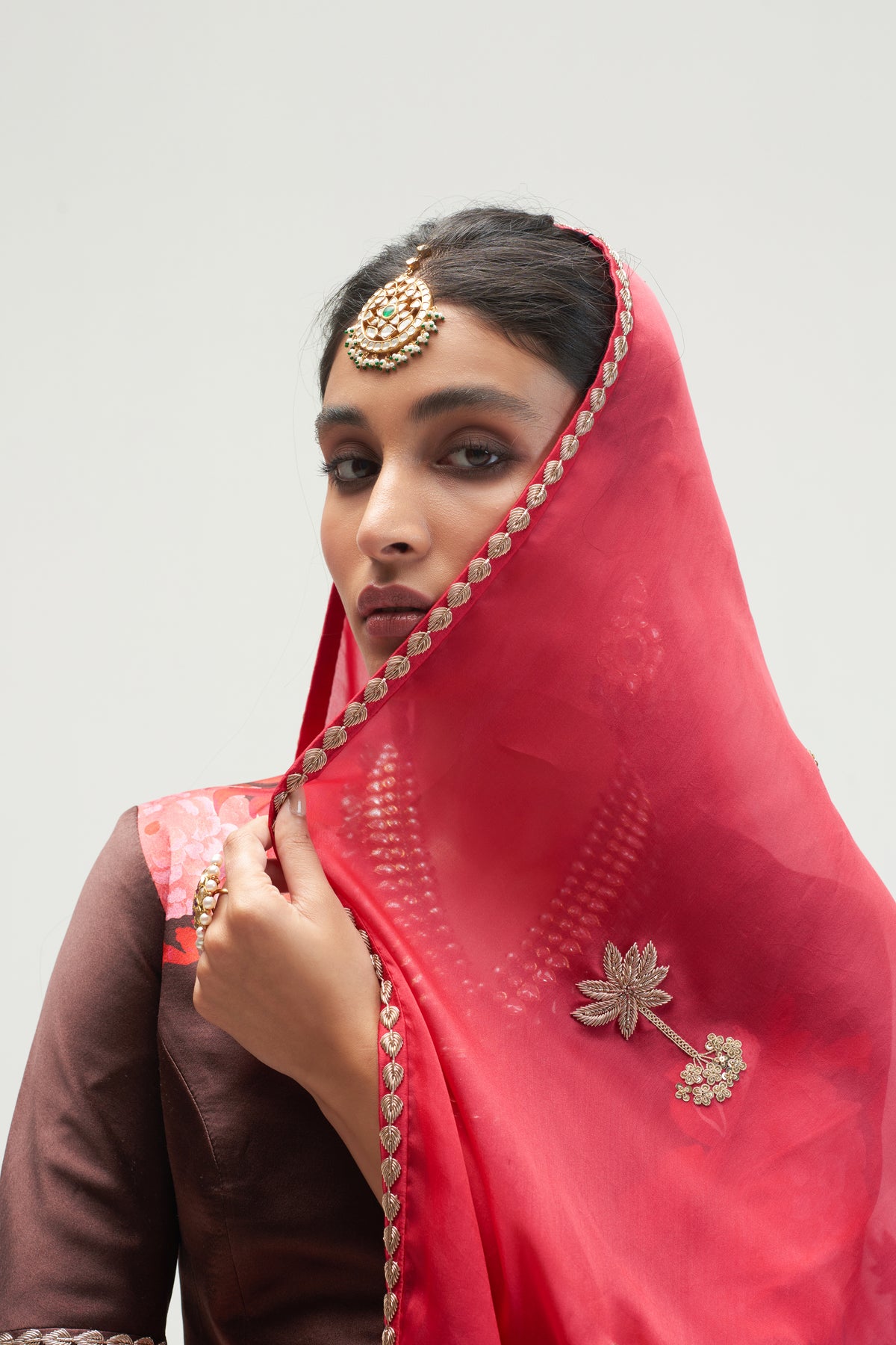 Nahar Mud Brown Lehenga Set