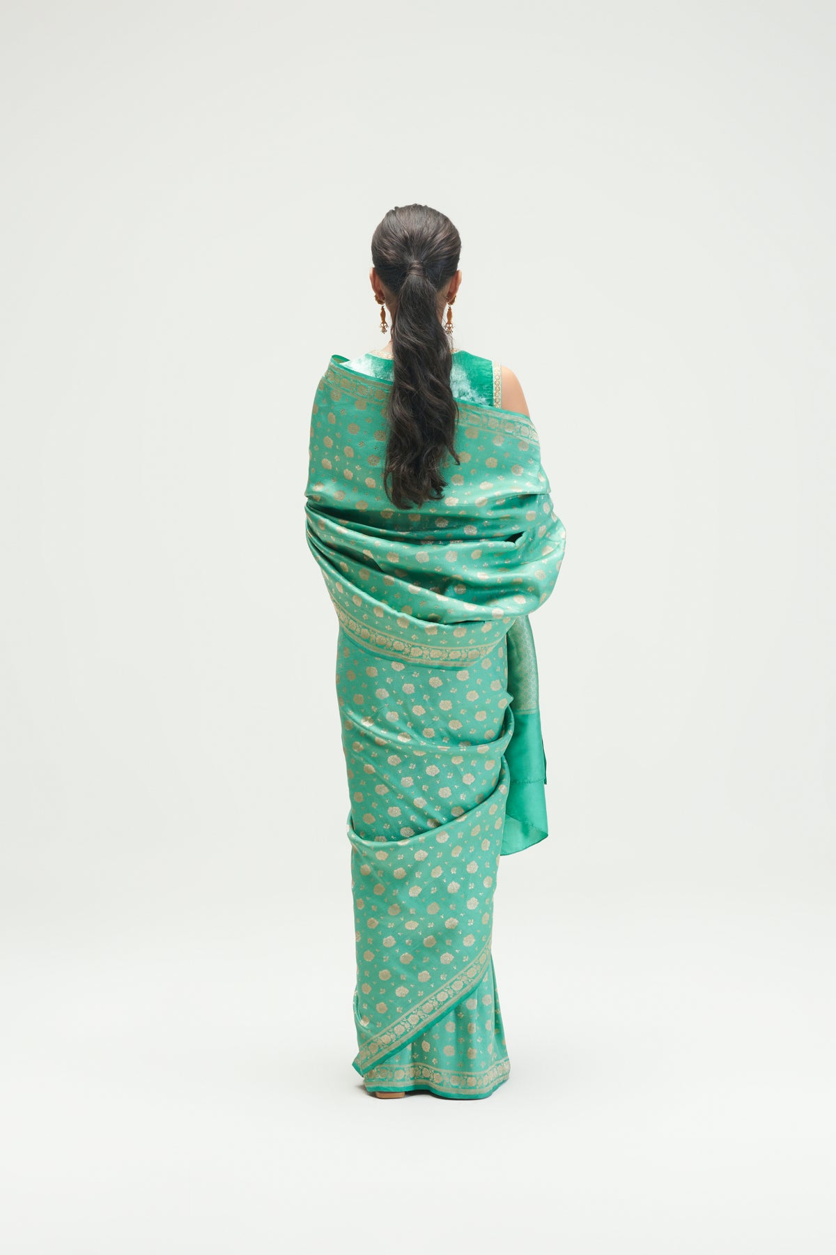 Amaltas Sea Mint Saree