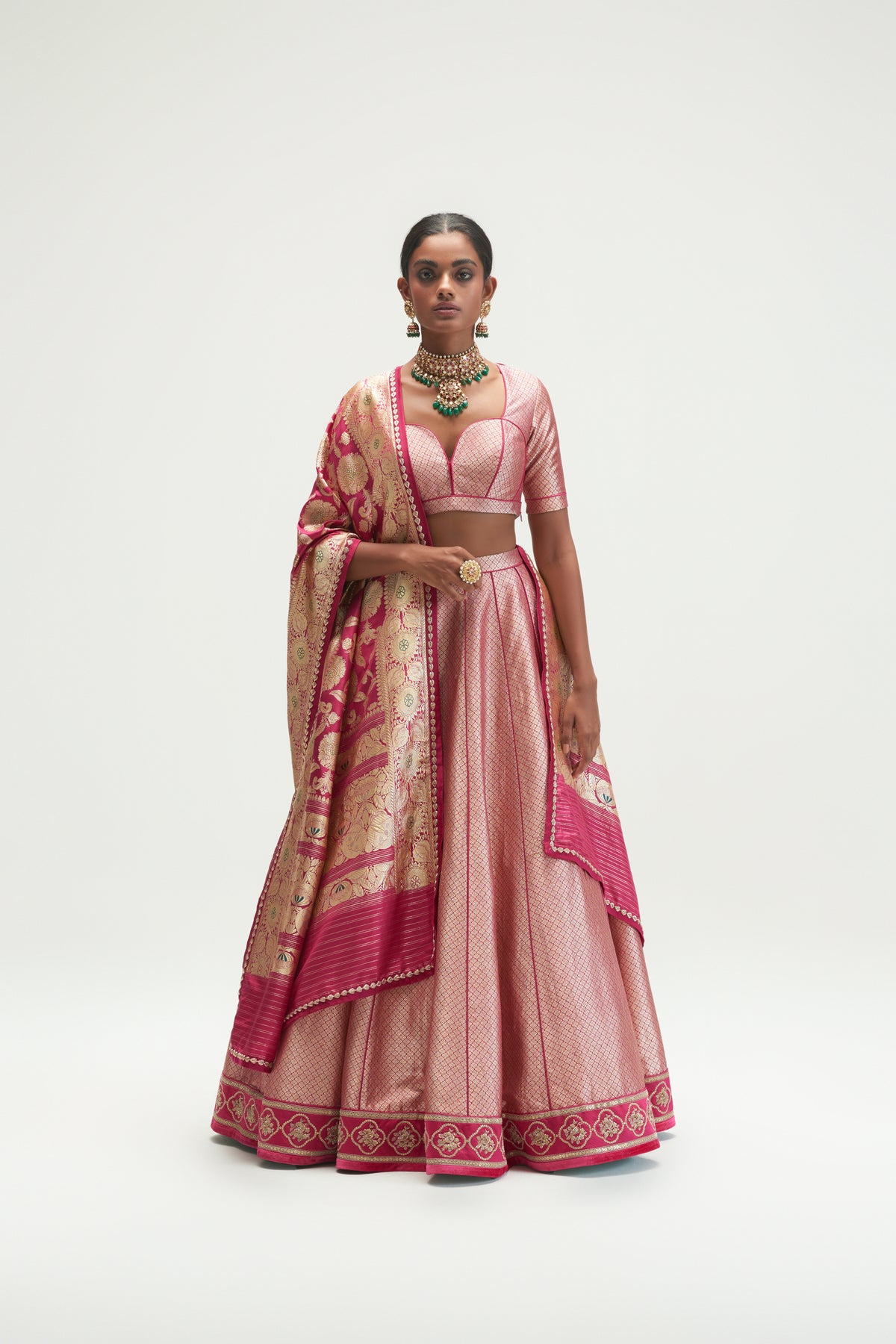 Chorbandh Fuchsia Lehenga Set