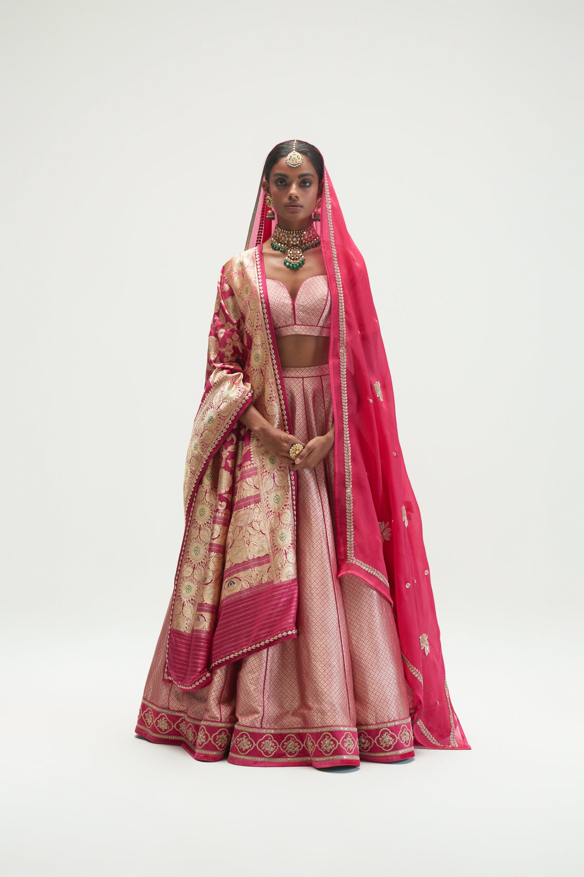 Chorbandh Fuchsia Lehenga Set