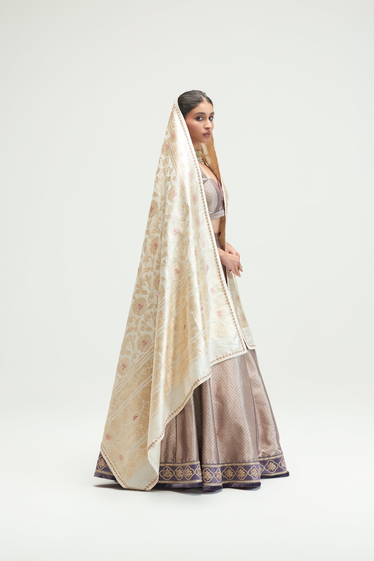 Chorbandh Charcoal Lehenga Set