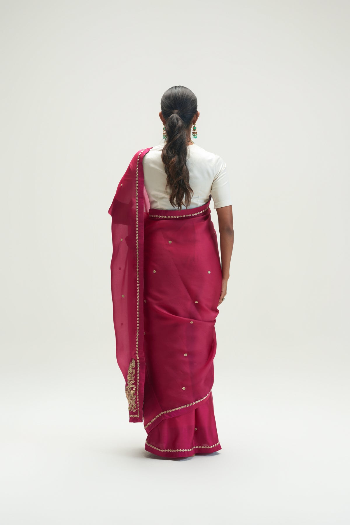 Konia Embroidered Mulberry Saree