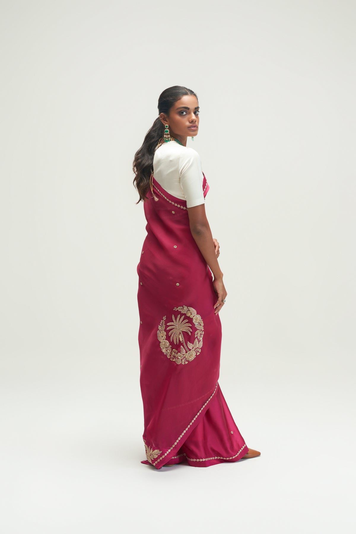 Konia Embroidered Mulberry Saree
