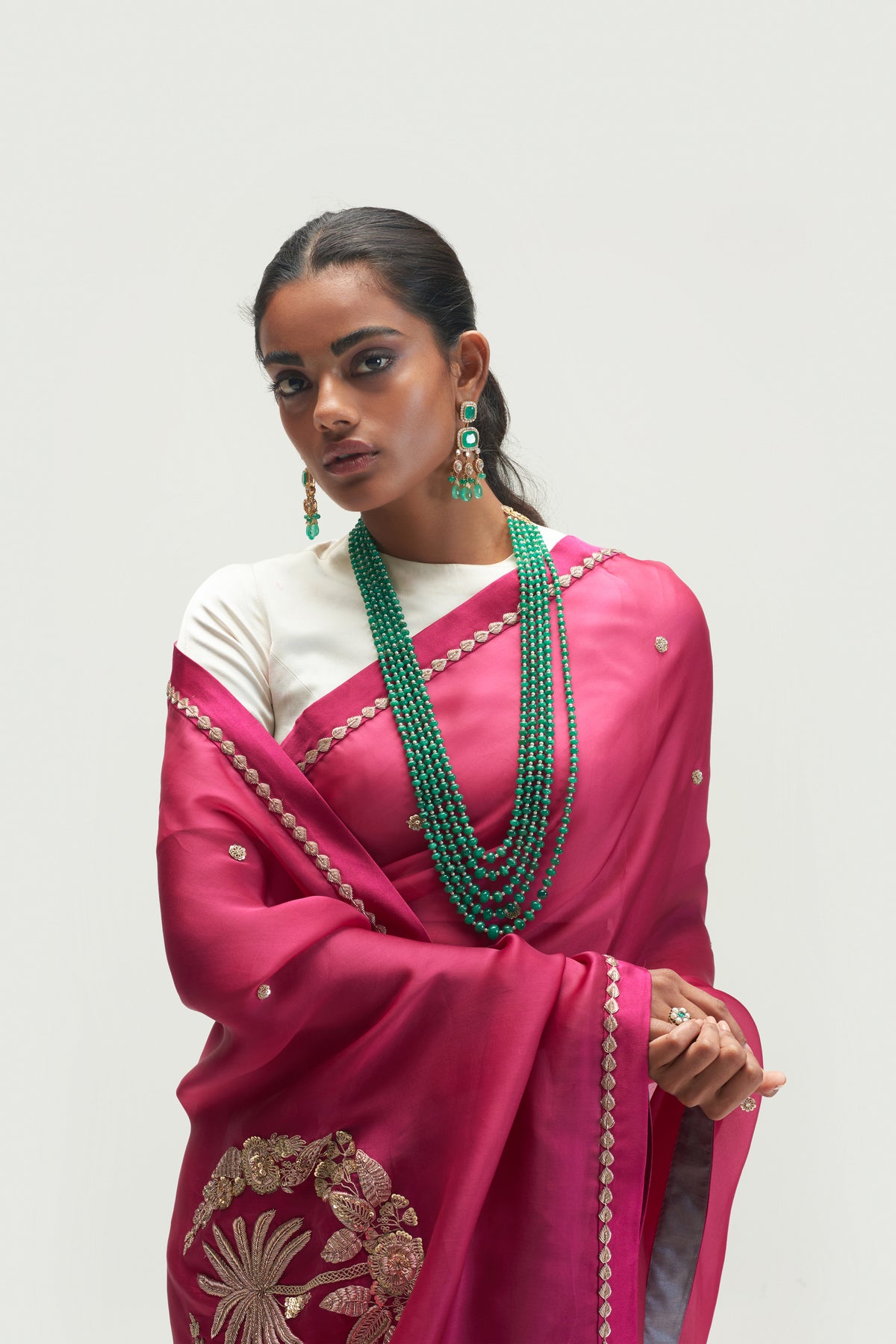 Konia Embroidered Mulberry Saree