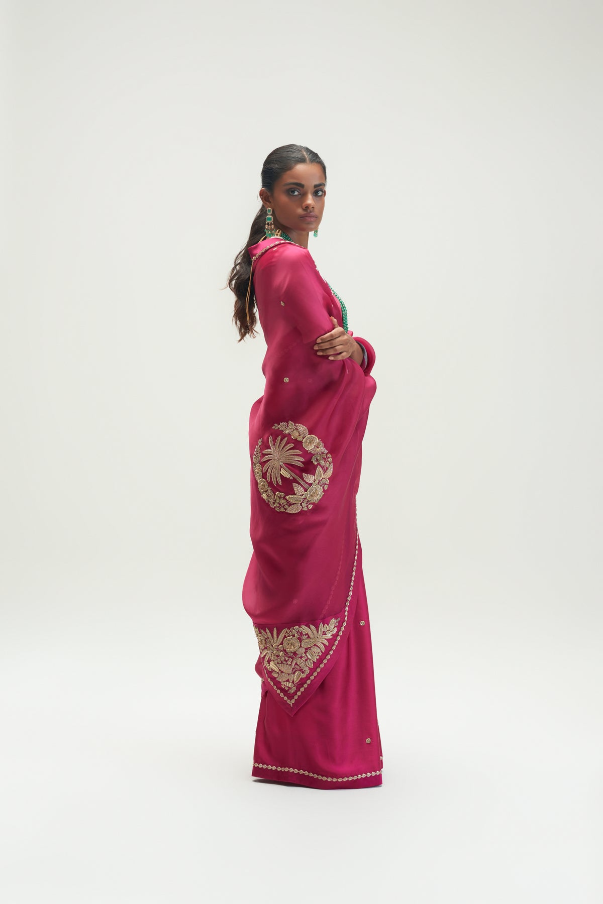 Konia Embroidered Mulberry Saree