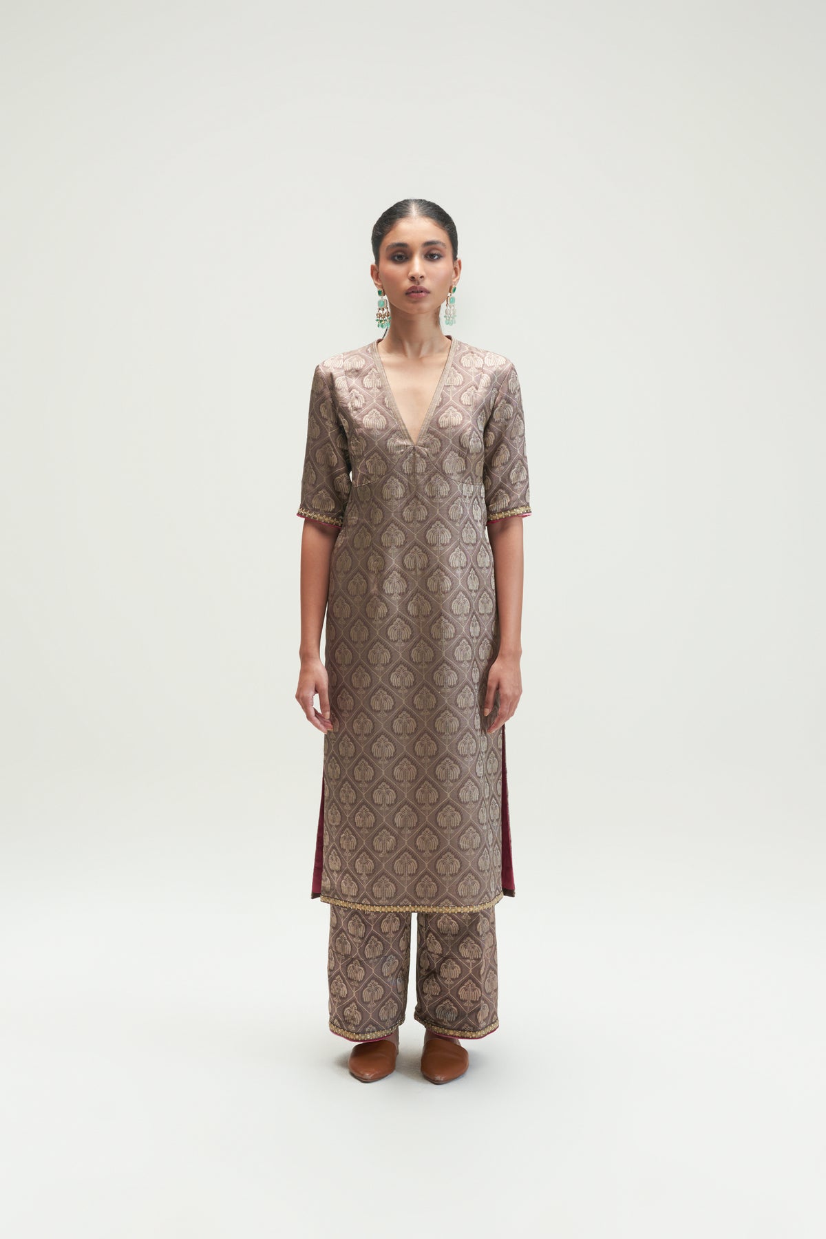 Sumer Mud Brown Kurta Set