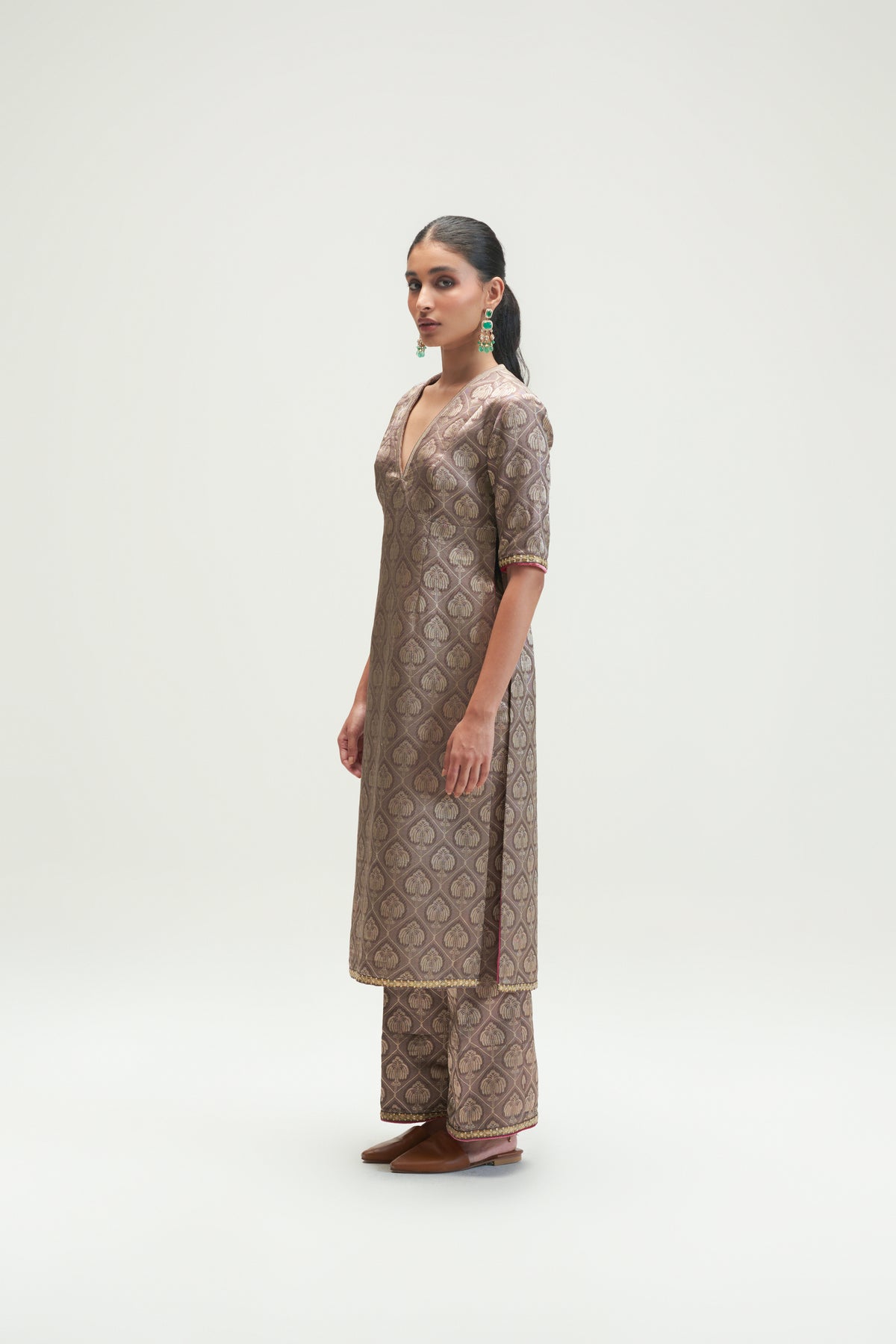 Sumer Mud Brown Kurta Set