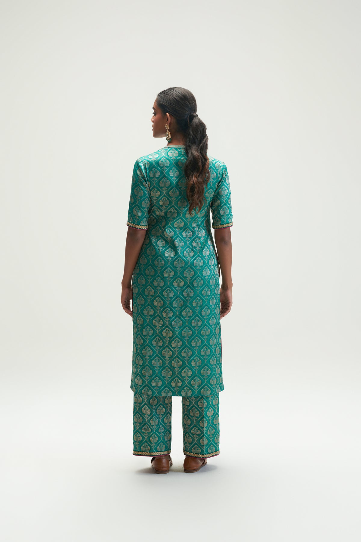 Sumer Teal Sapphire Kurta Set