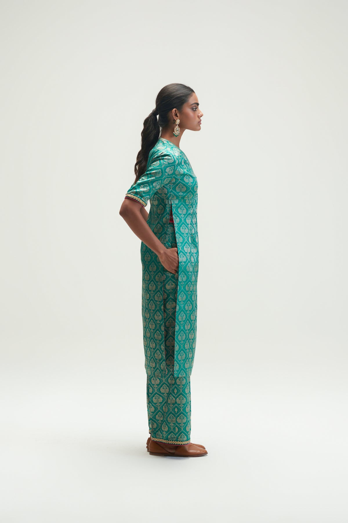 Sumer Teal Sapphire Kurta Set