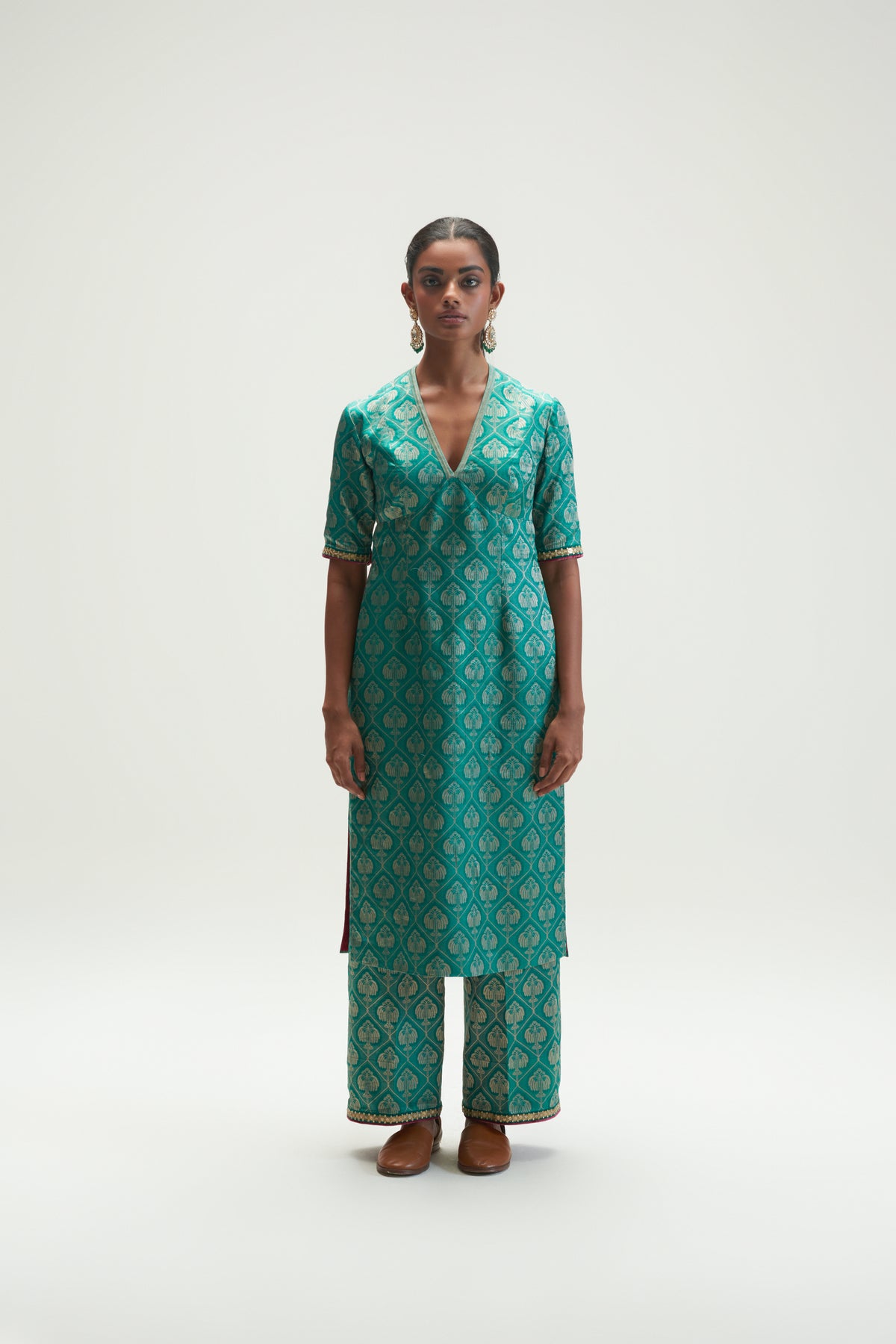 Sumer Teal Sapphire Kurta Set