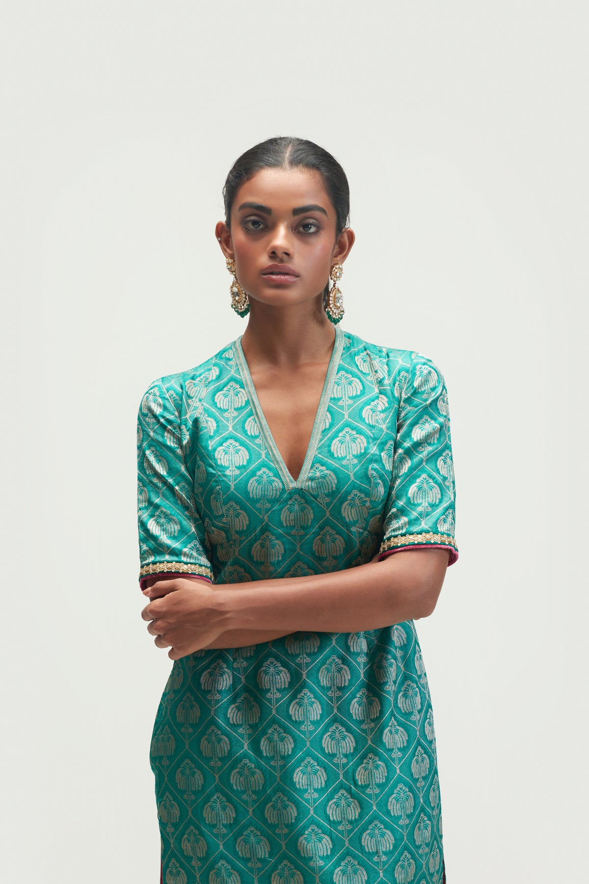 Sumer Teal Sapphire Kurta Set