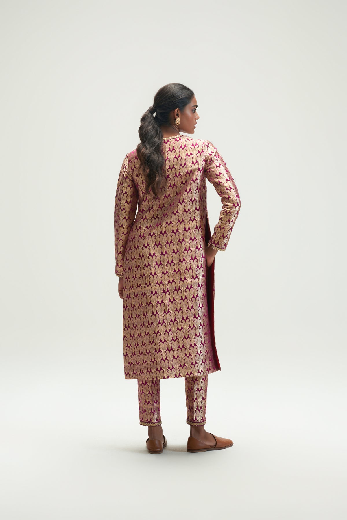 Eros Wine Kurta Set