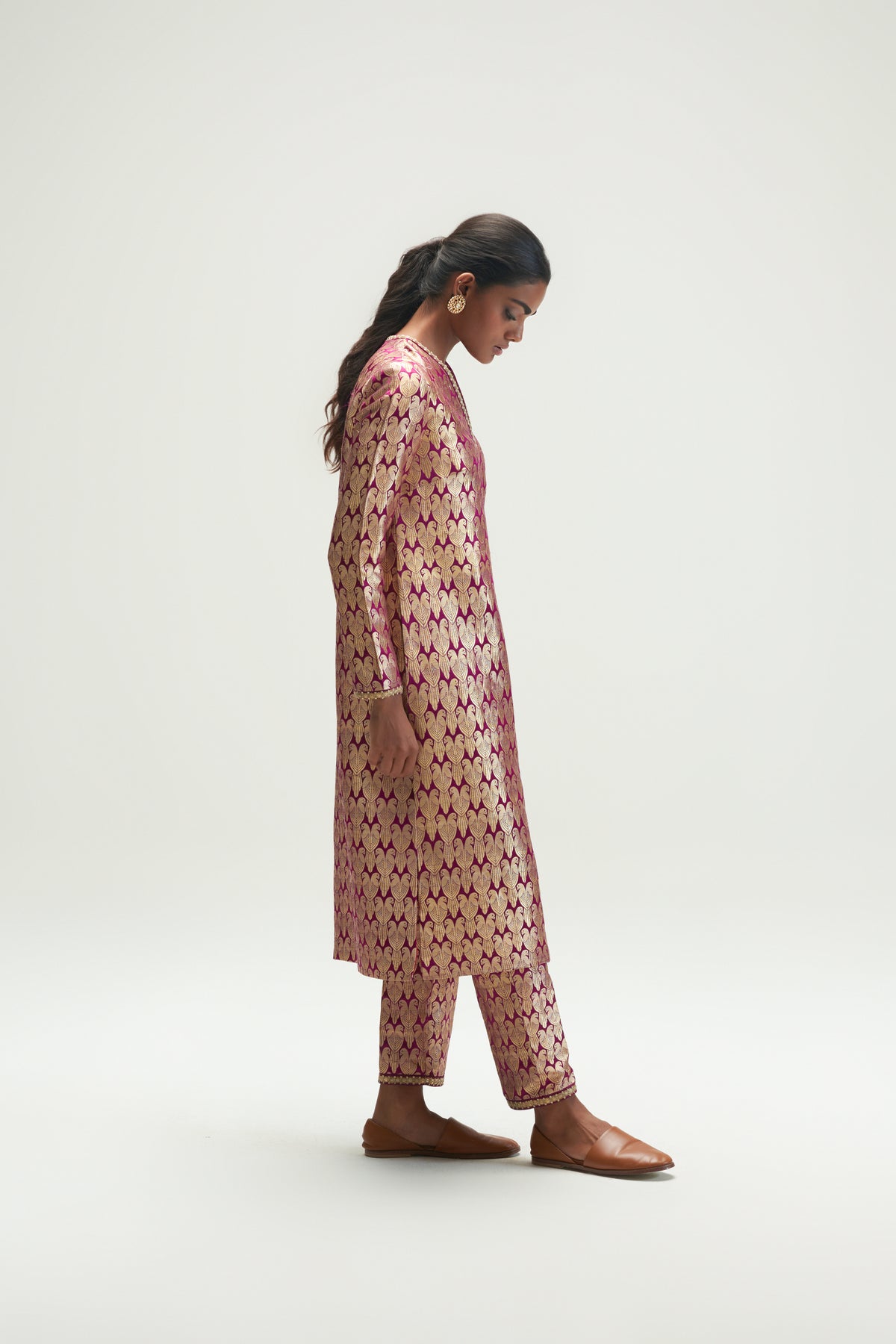 Eros Wine Kurta Set