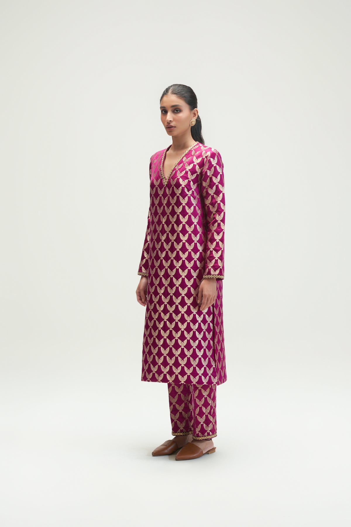 Orion Wine Kurta Set