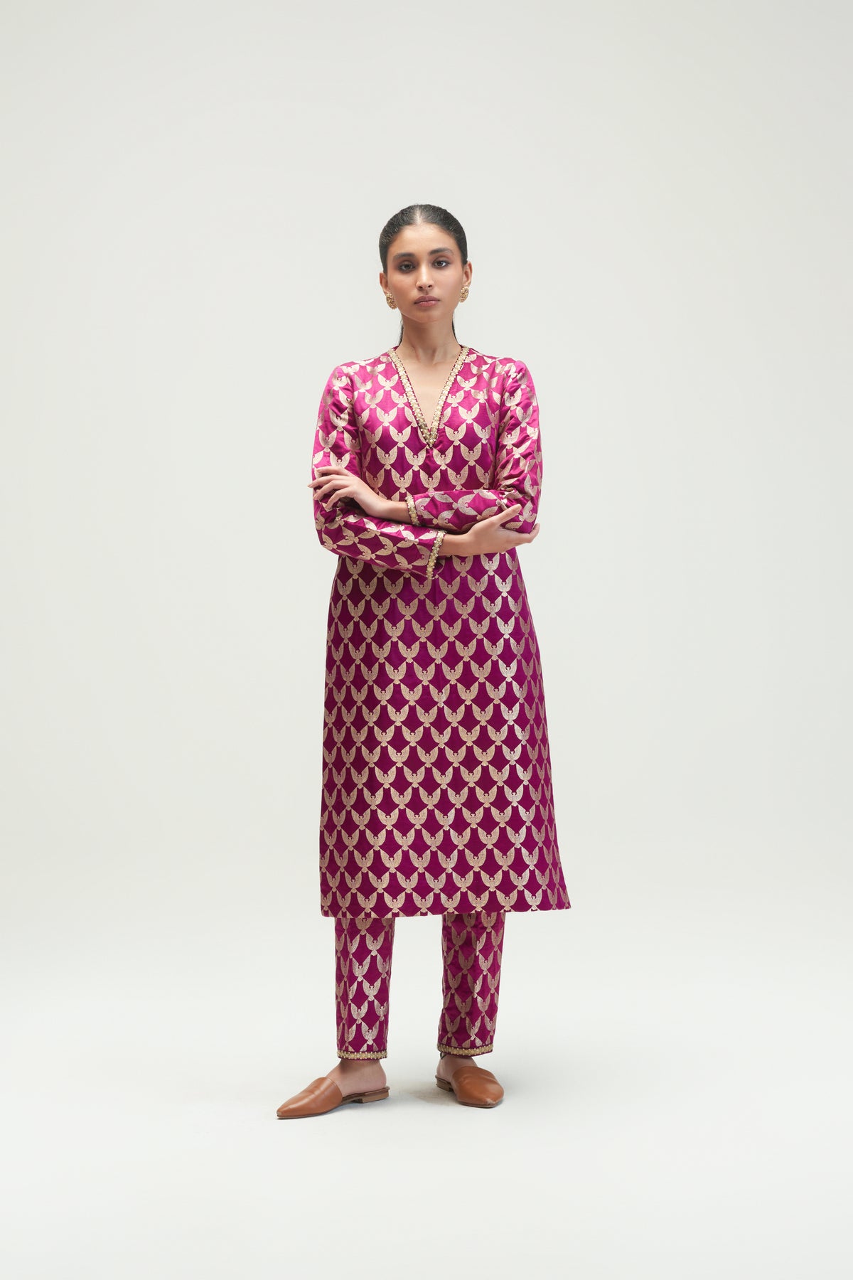 Orion Wine Kurta Set