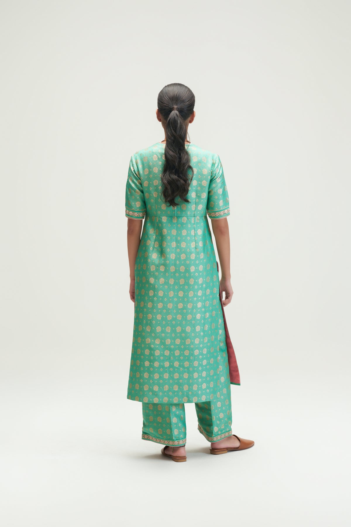 Amaltas Sea Mint Kurta Set