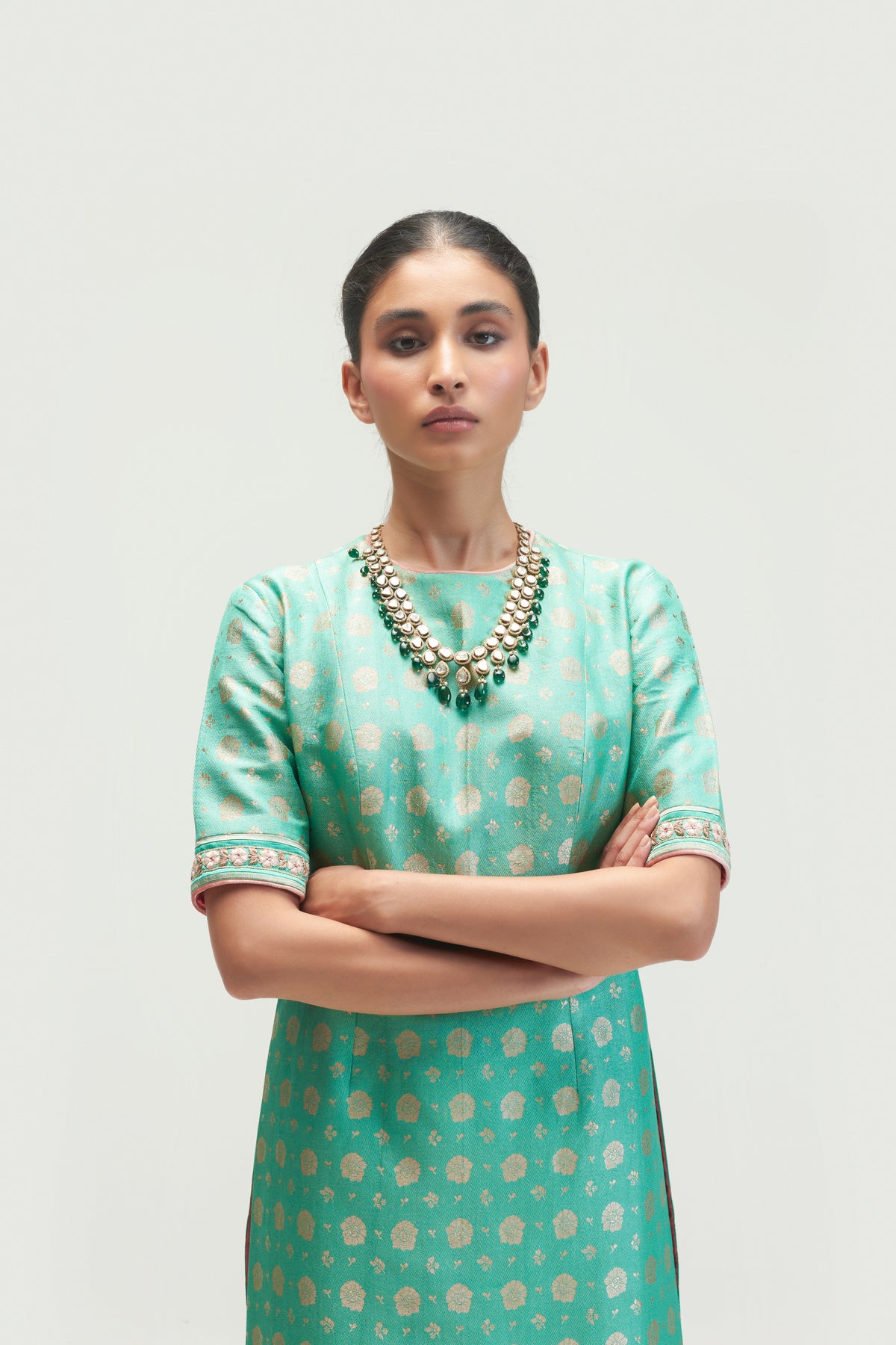 Amaltas Sea Mint Kurta Set