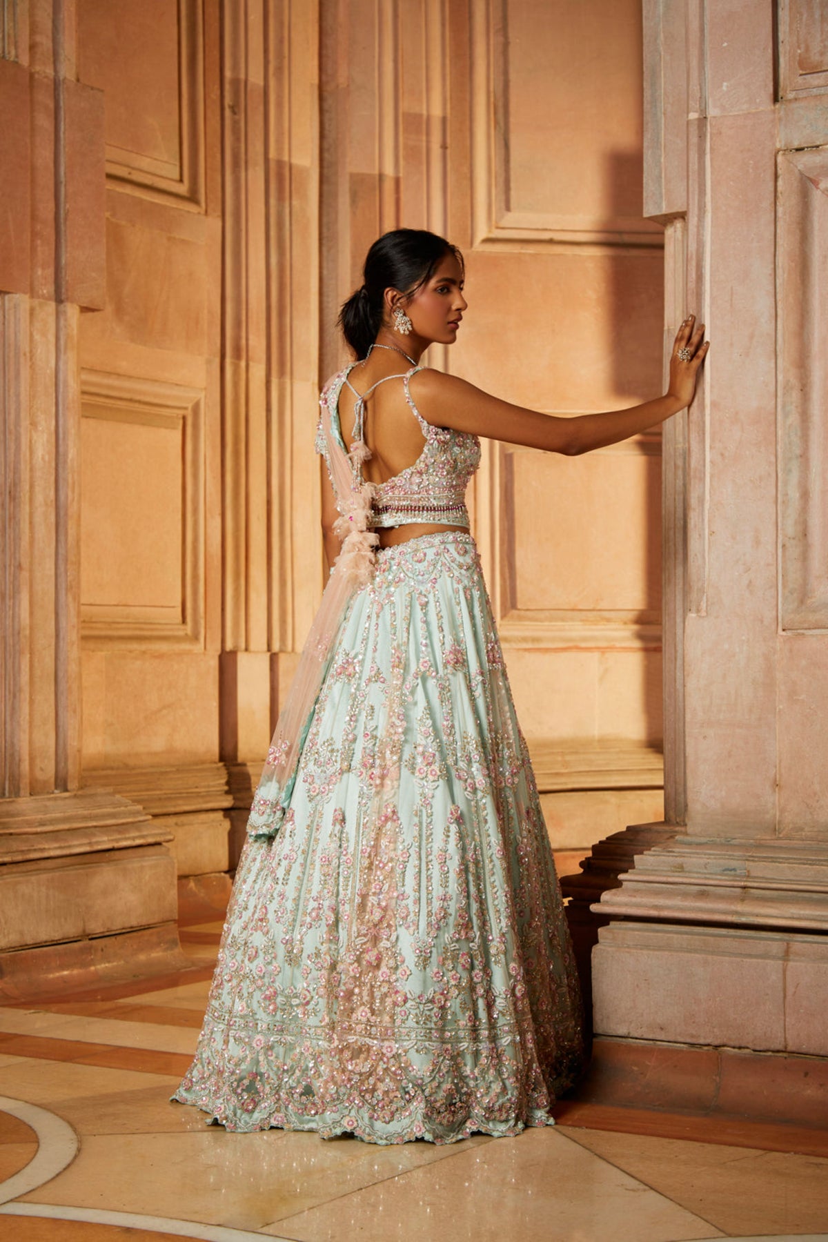 Soft Sage Green Lehenga Set